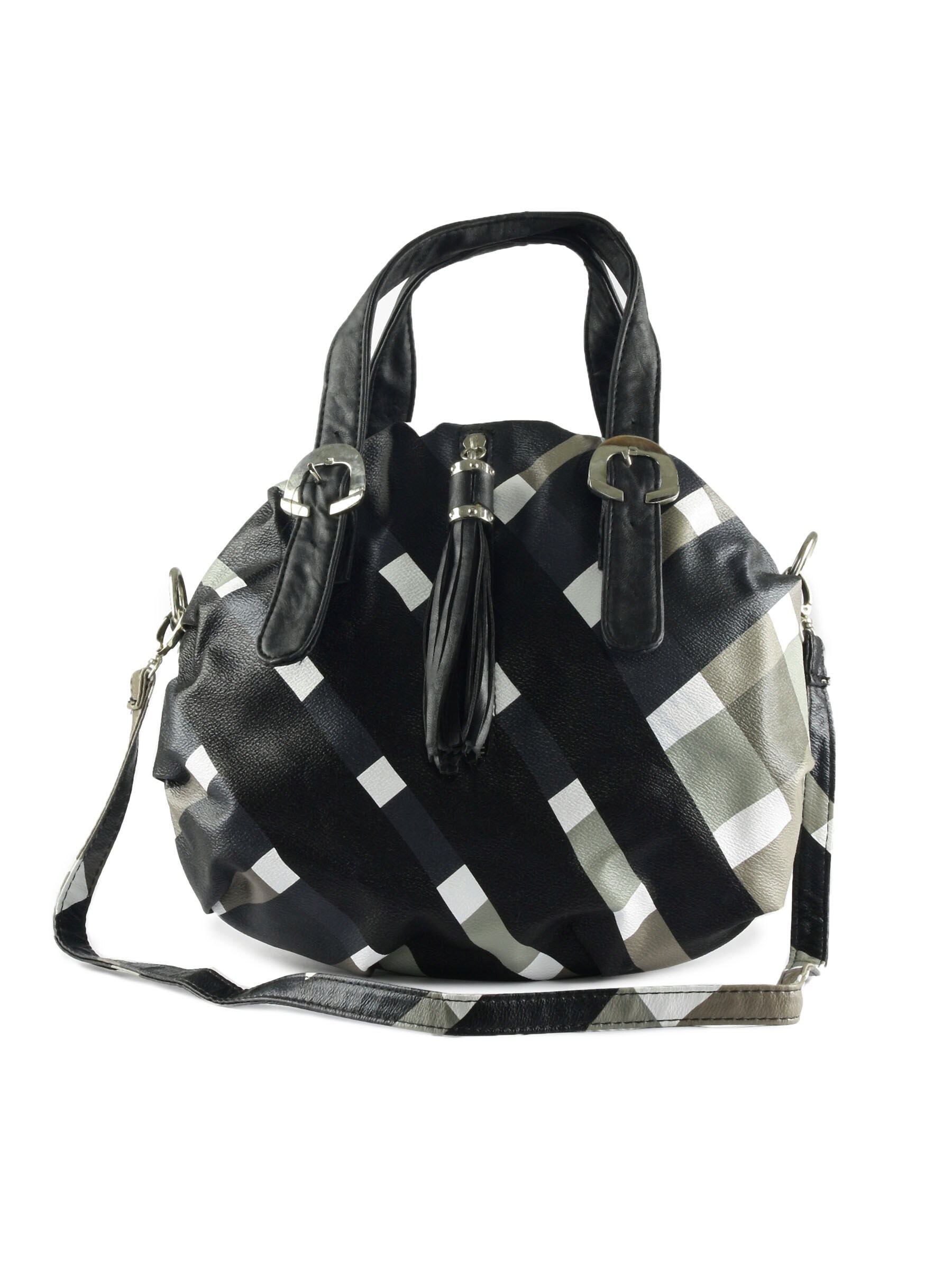 Kiara Women Square Design Black Handbag
