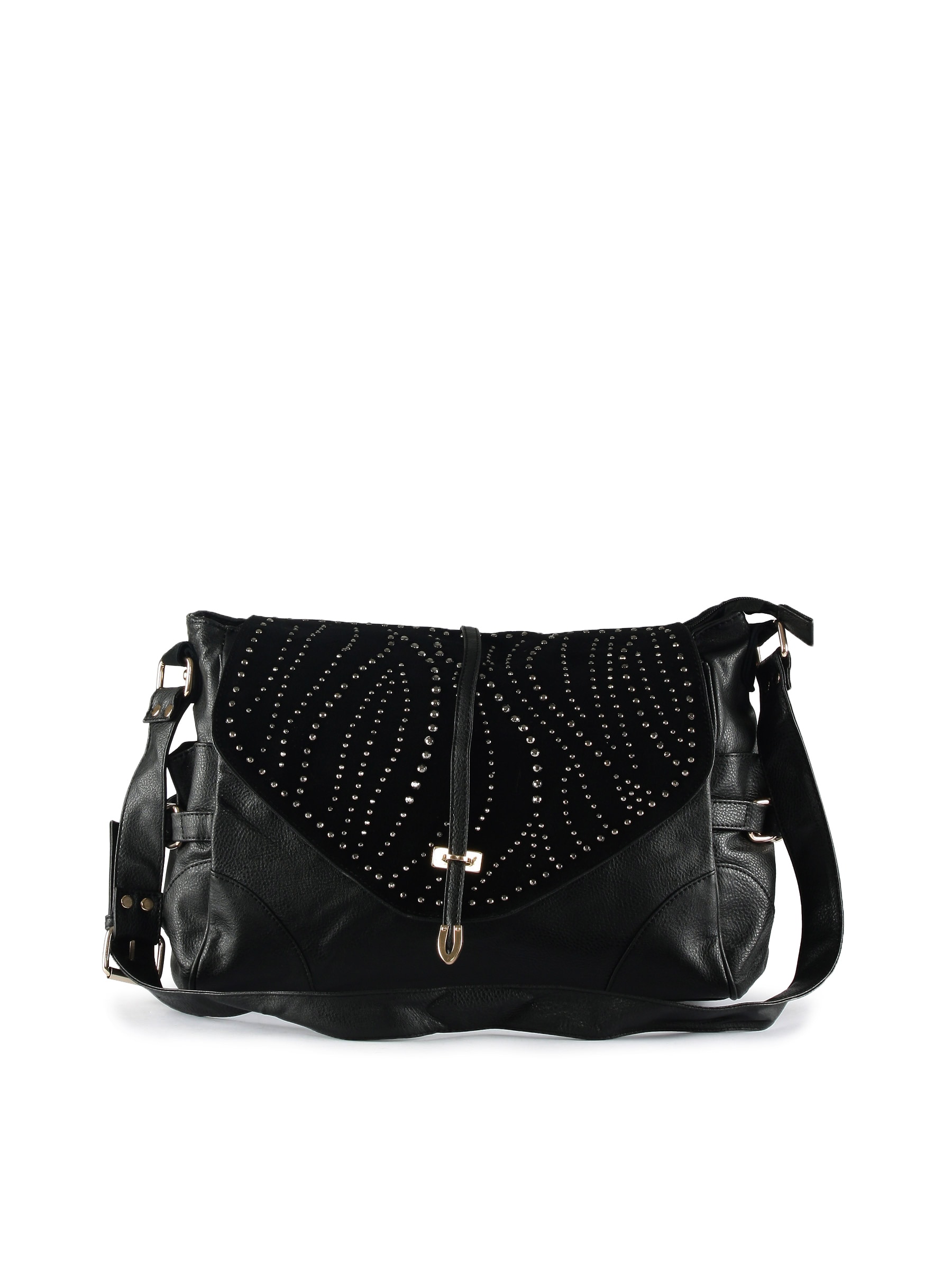 Kiara Women Sequins Black Handbag
