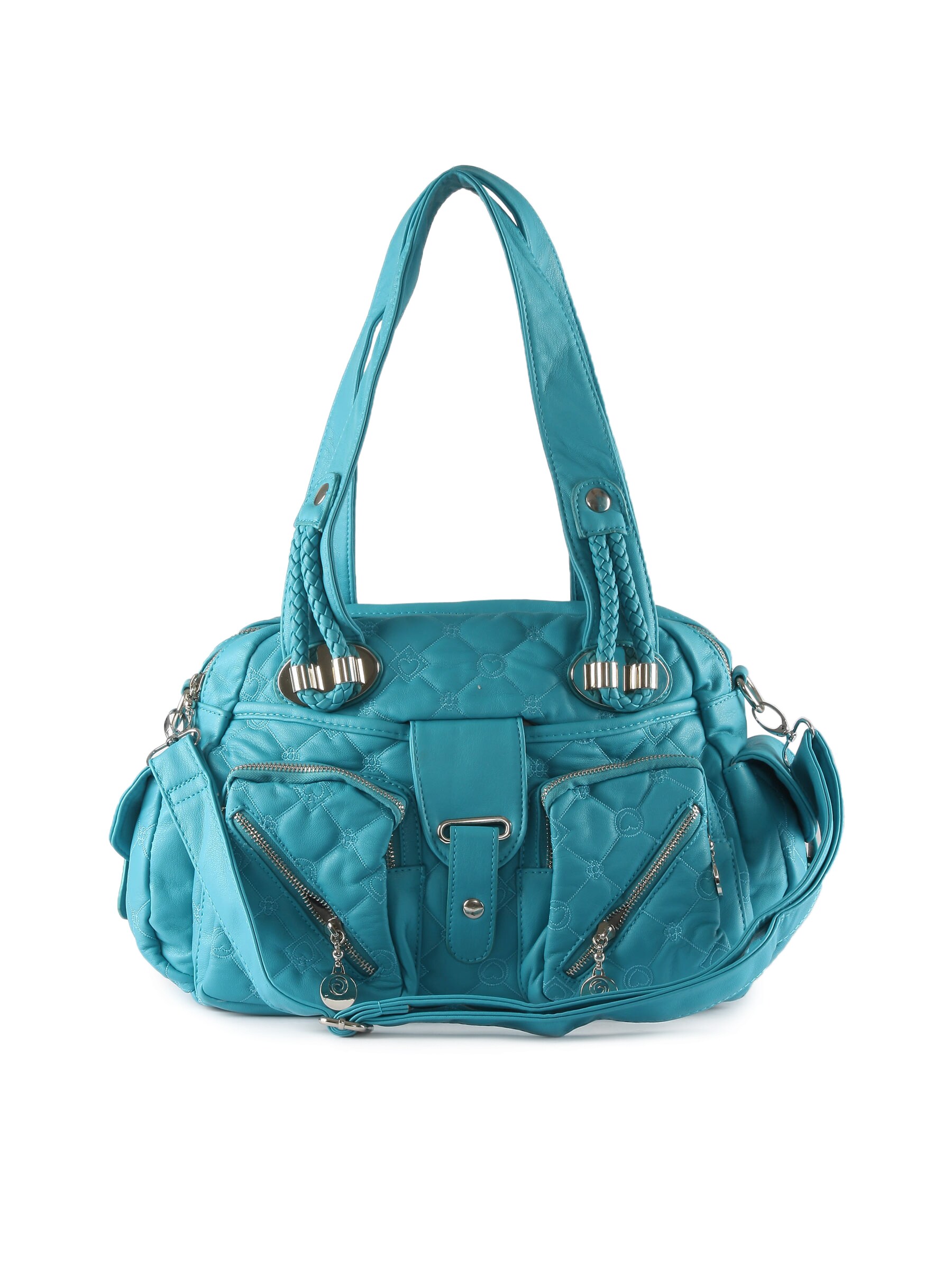 Kiara Women Front Pocket Blue Handbag