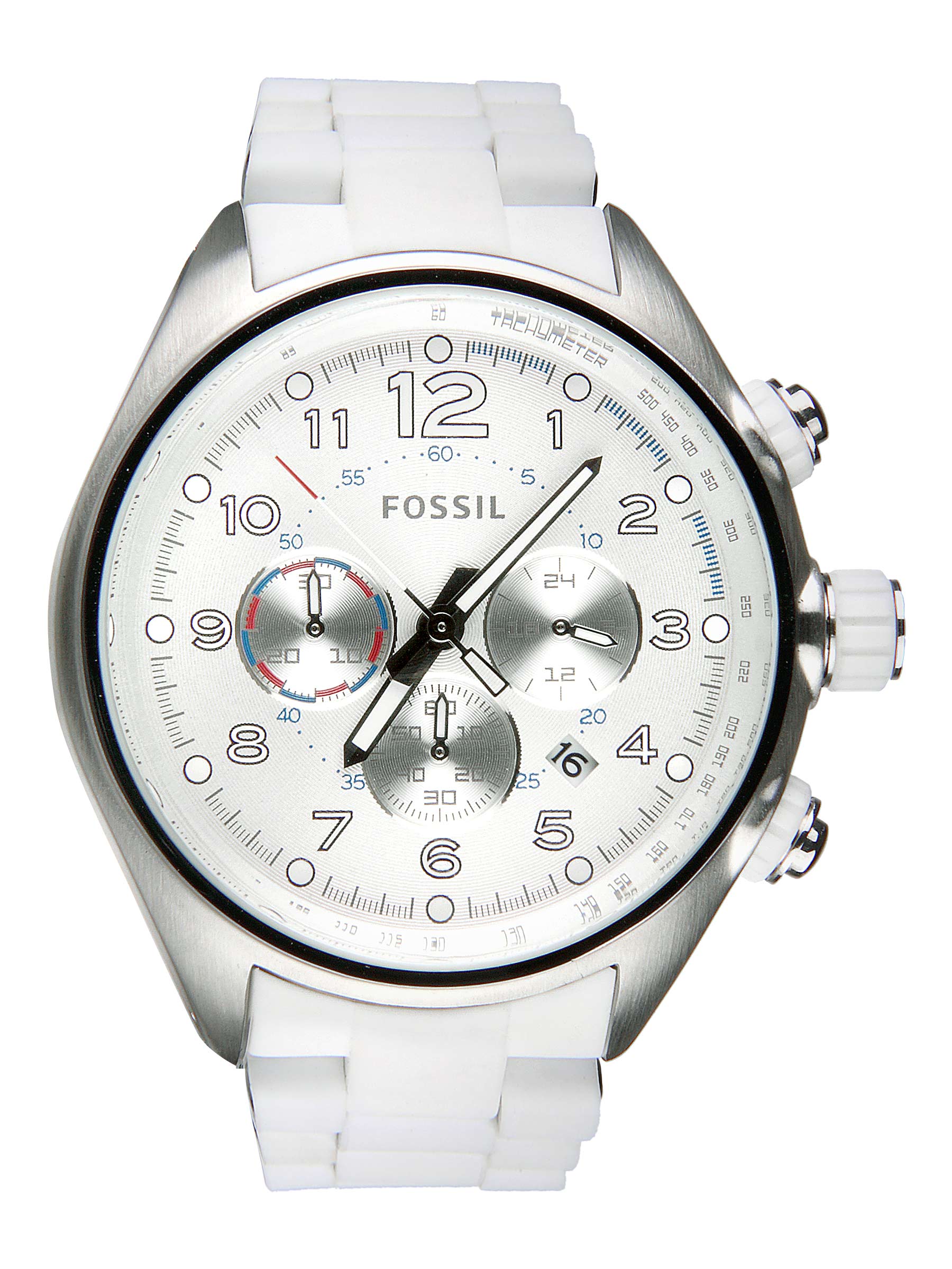 Fossil Men White Dial Chronograph Watch CH2698