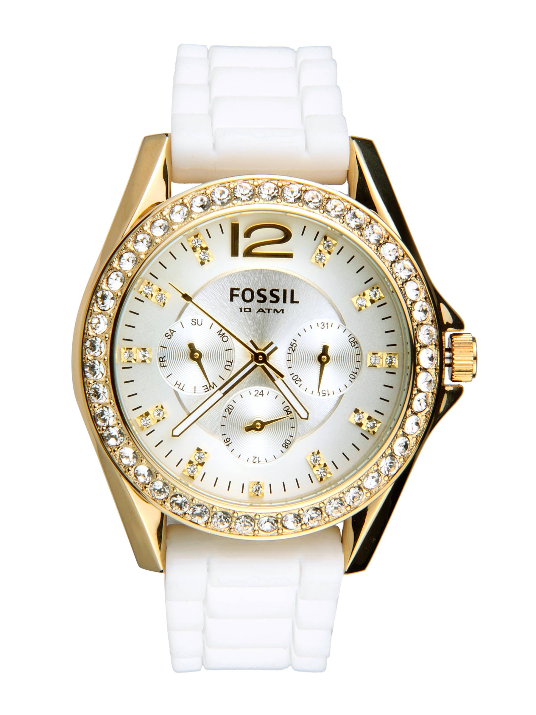 FOSSIL Women White Dial Chronograph & Analogue Watch ES2348