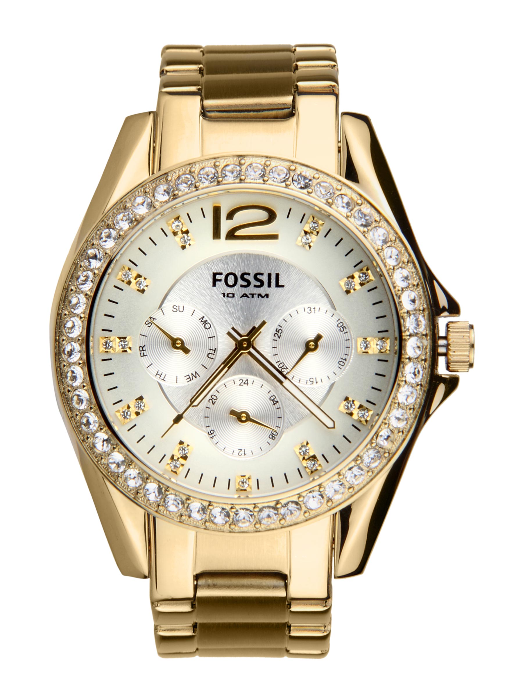 Fossil Women Silver-Toned Dial Watch ES2421