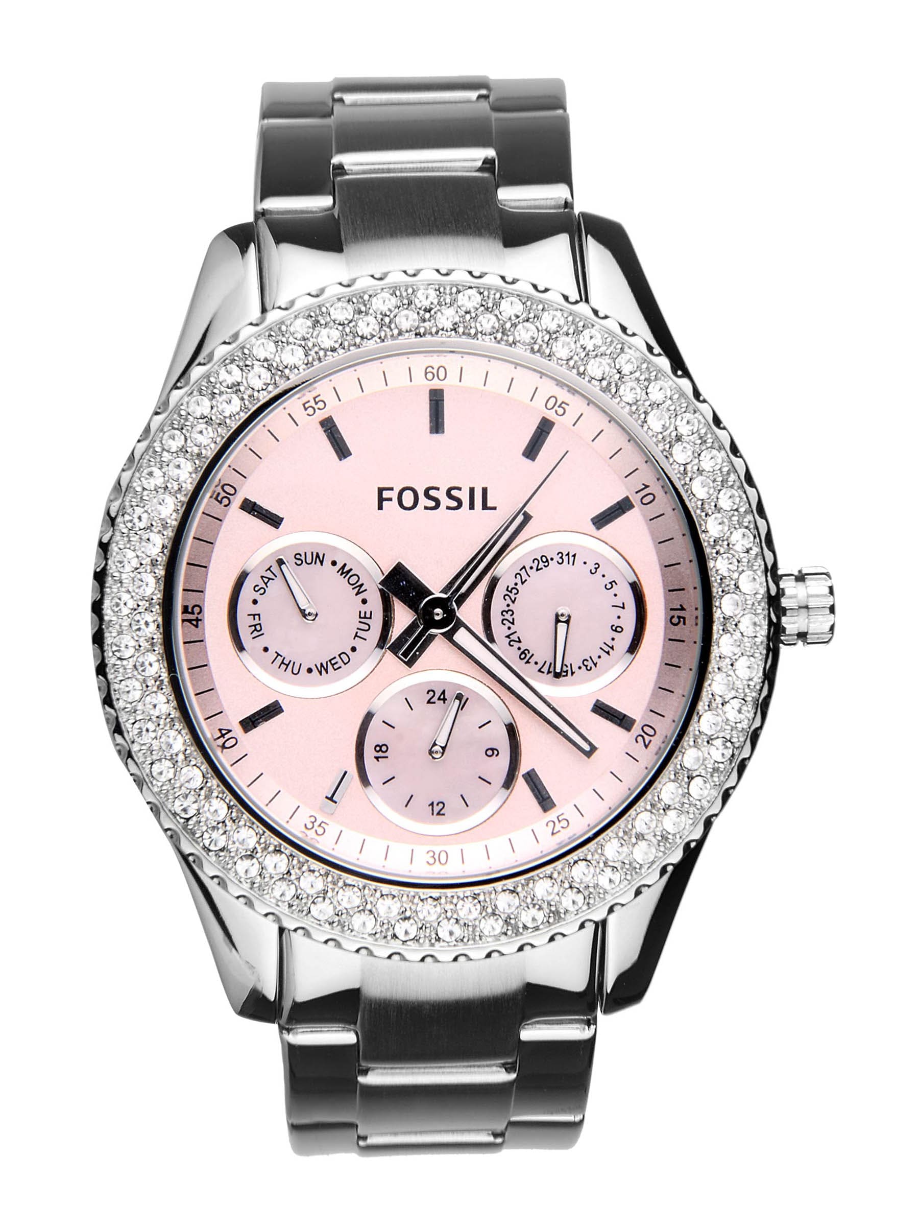 Fossil Women Pink Dial Watch ES2946