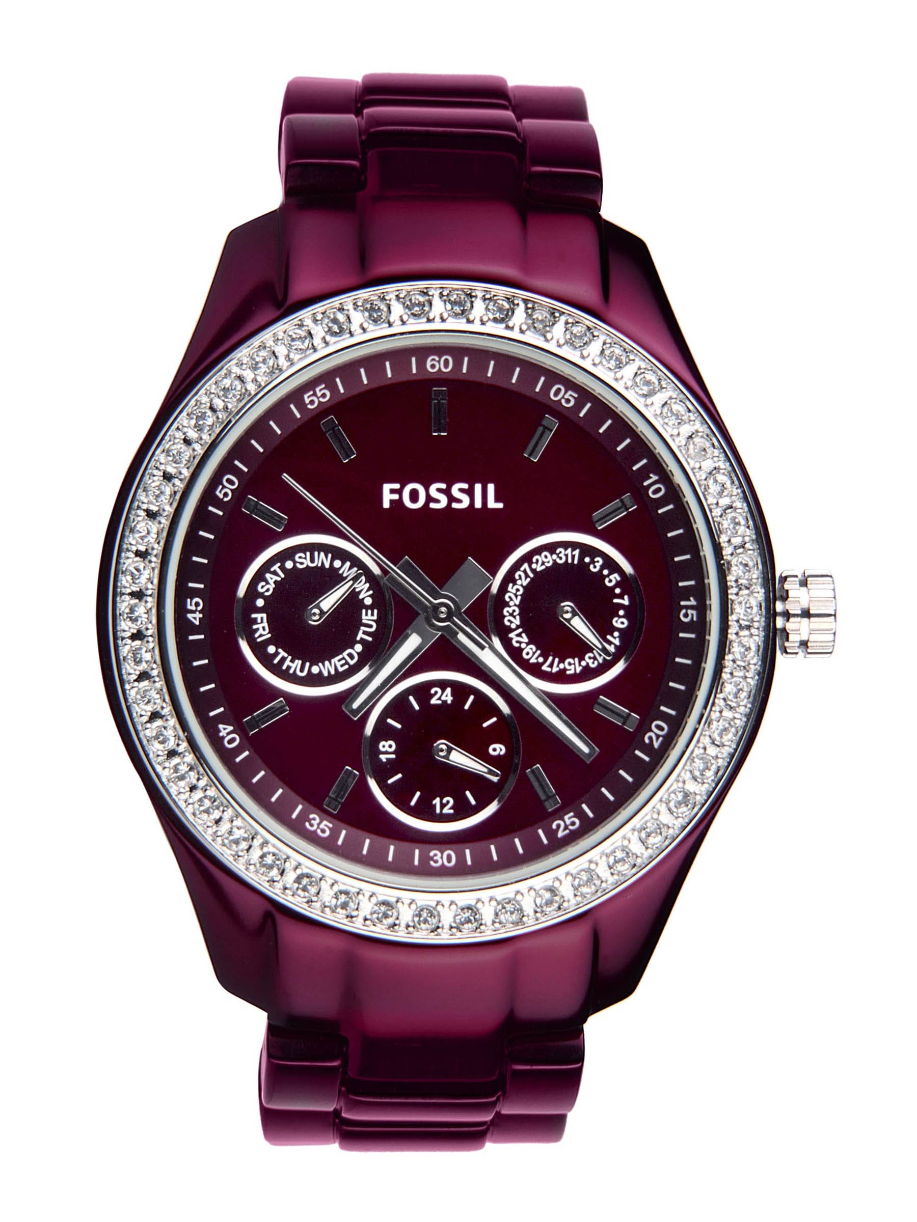 Fossil Women Maroon Dial Watch ES2950