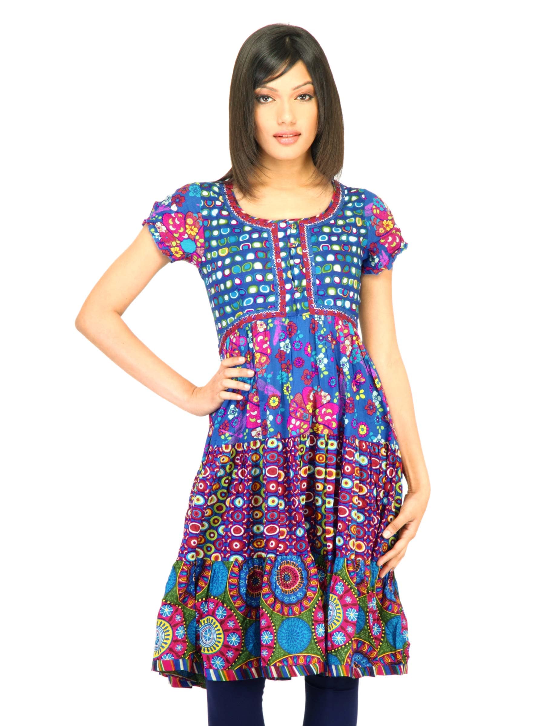 BIBA Women Printed Multi Kurta