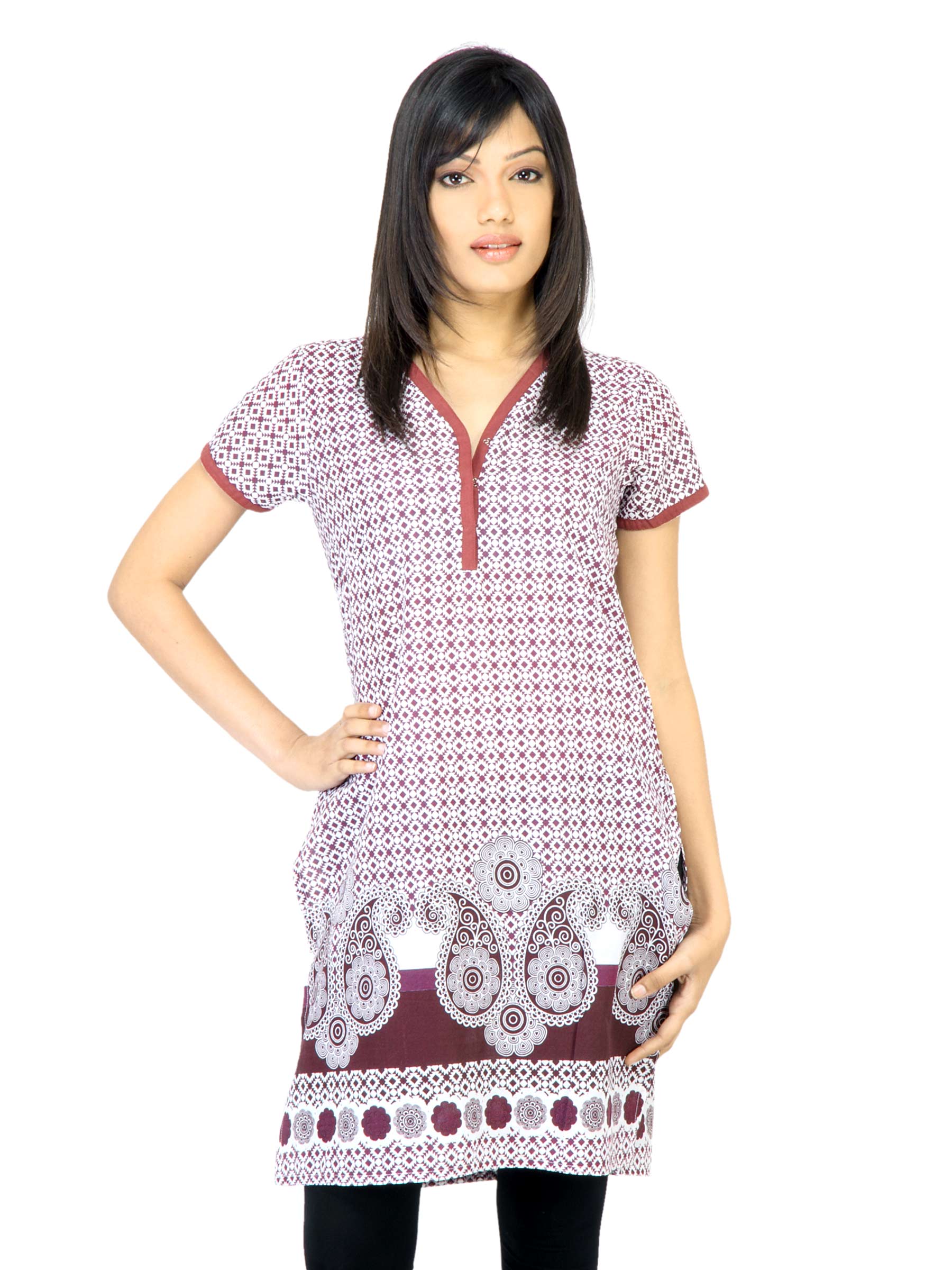 Vishudh Women Printed Red Kurtas