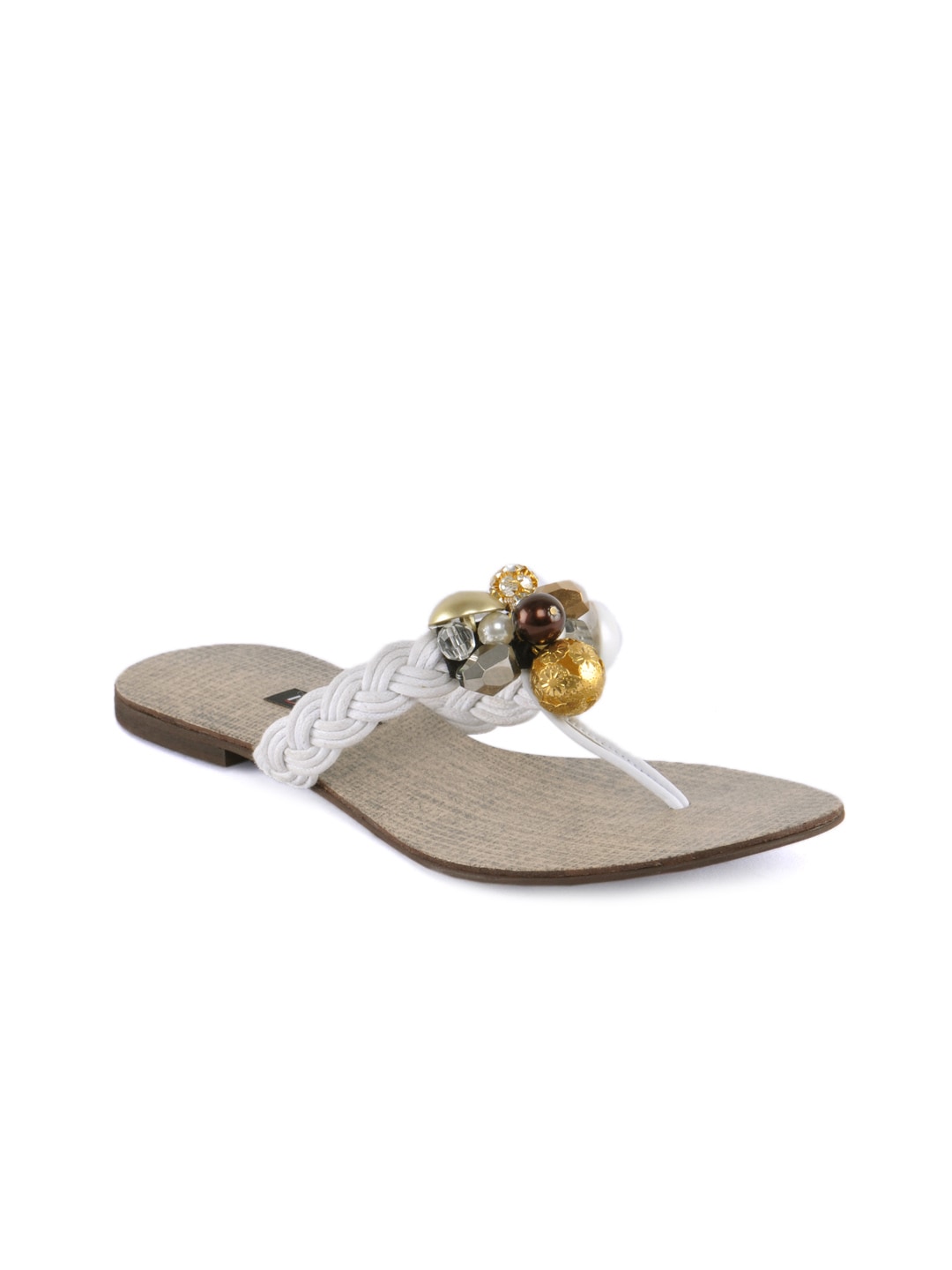 Inc. 5 Women Casual White Flats
