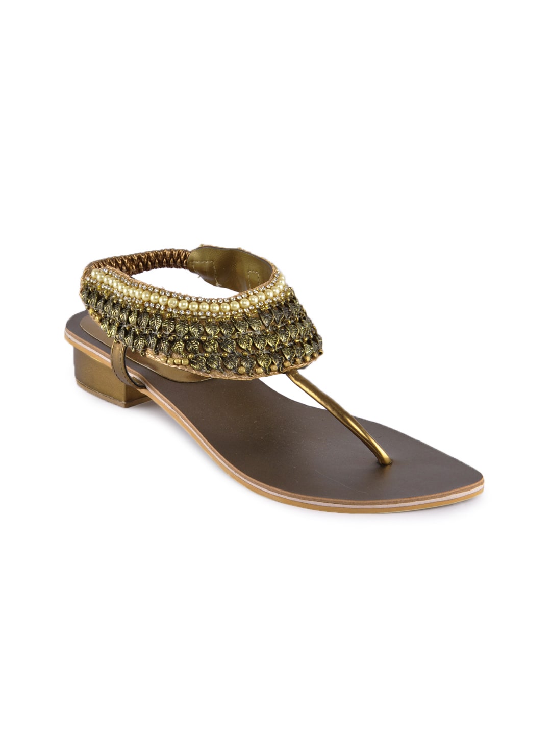 Inc. 5 Women Casual Golden Flats