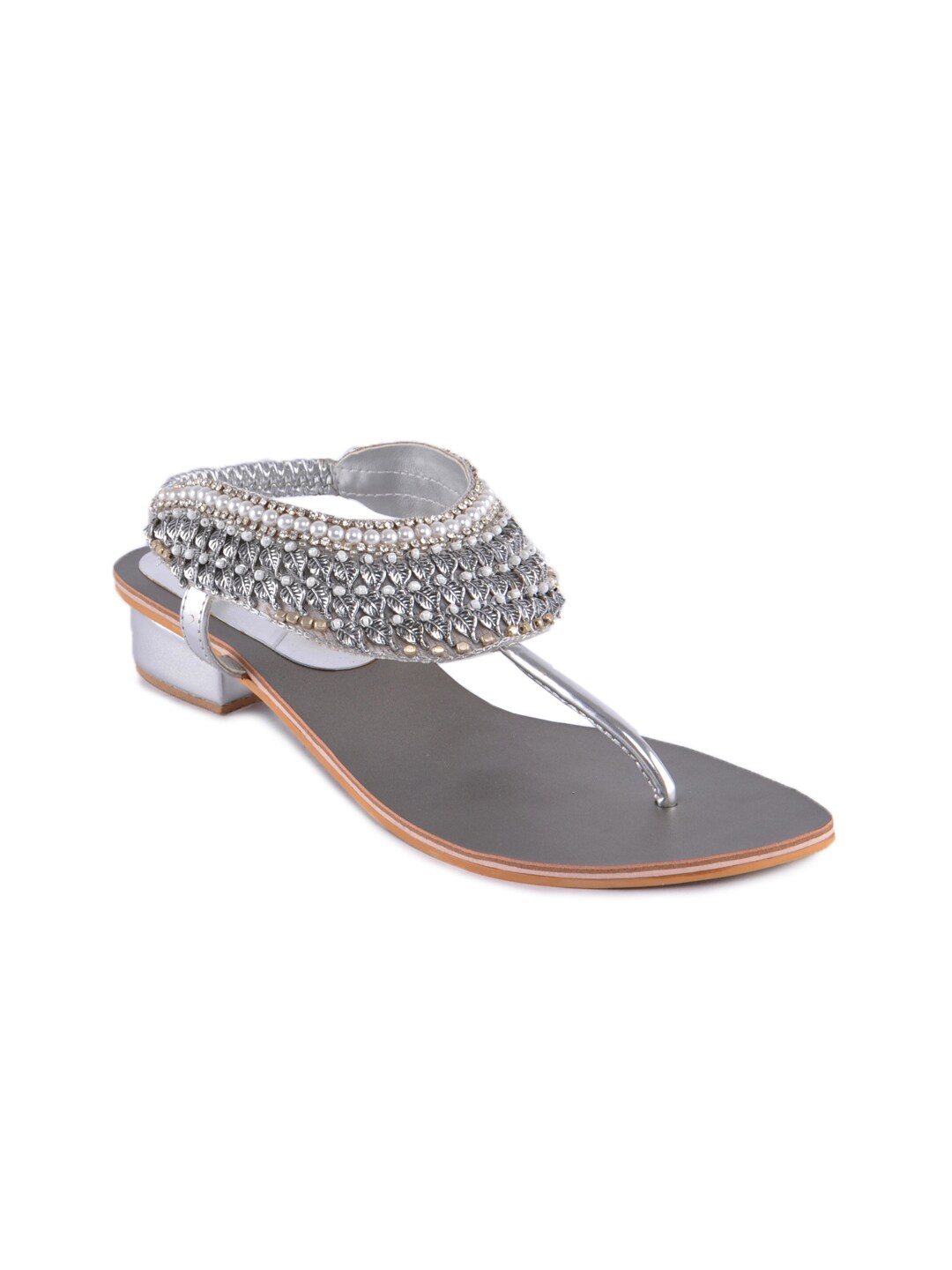 Inc. 5 Women Casual Silver Flats