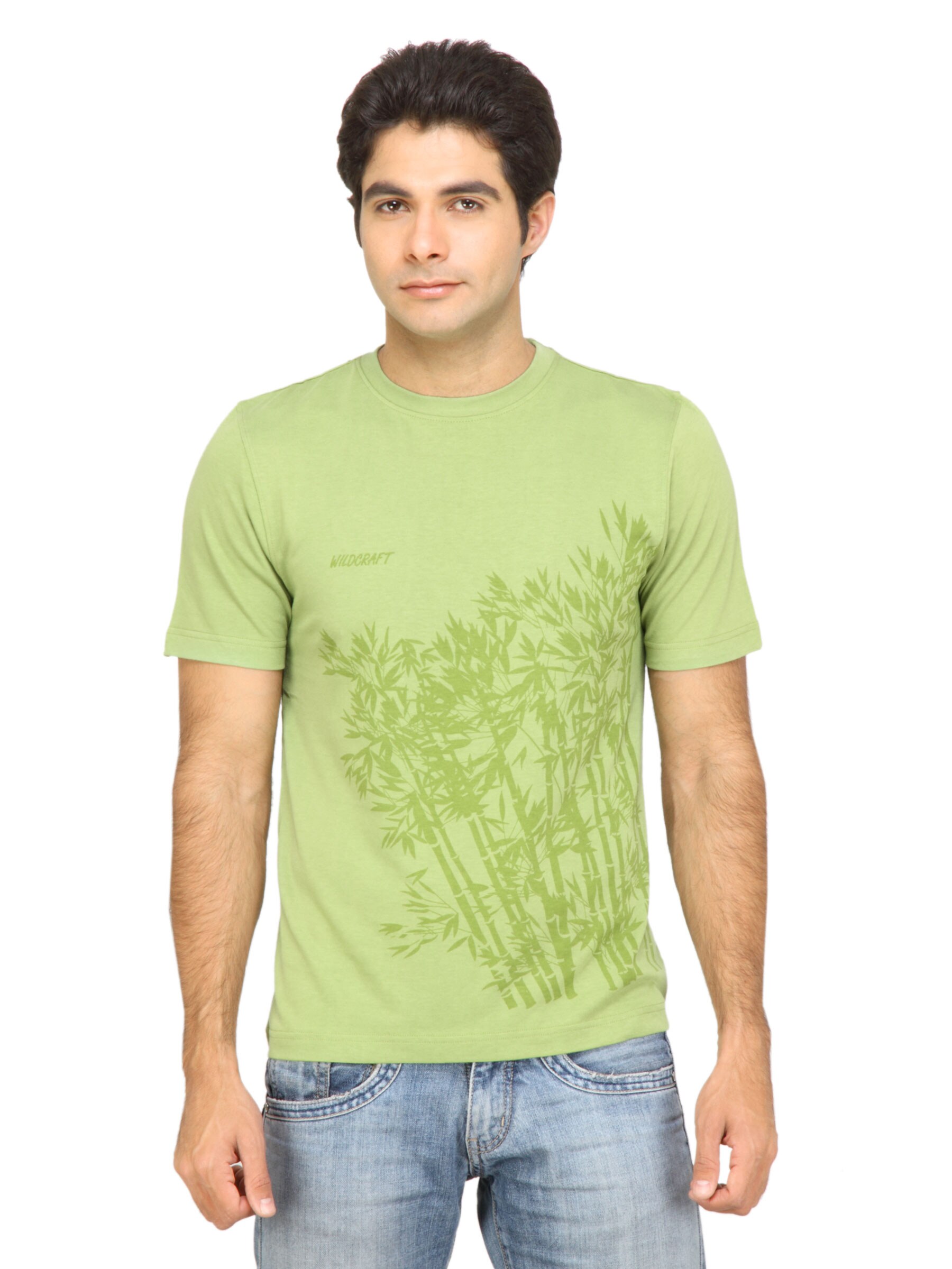 Wildcraft Men Printed Green Tshirt