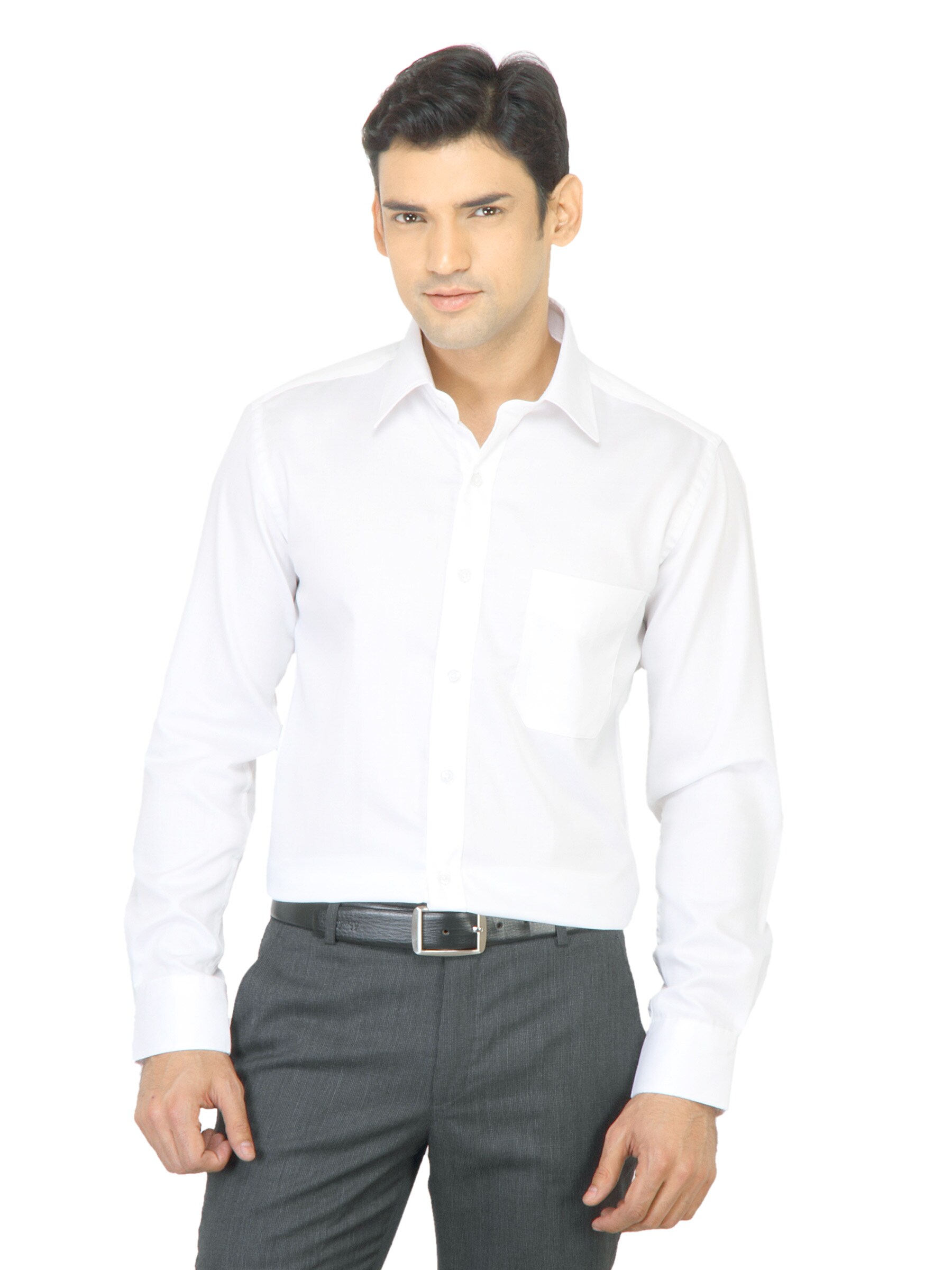 Mark Taylor Men Solid White Shirt