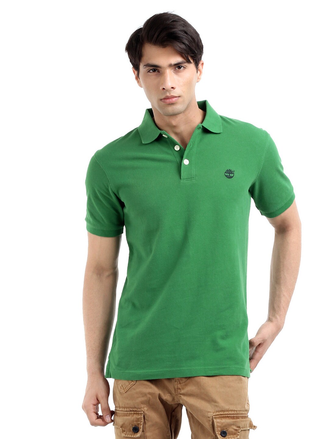 Timberland Men Green Polo T-shirt