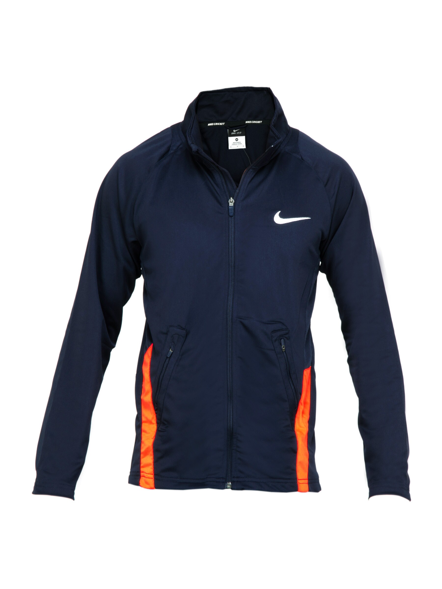 Nike Men Solid Navy Blue Jacket