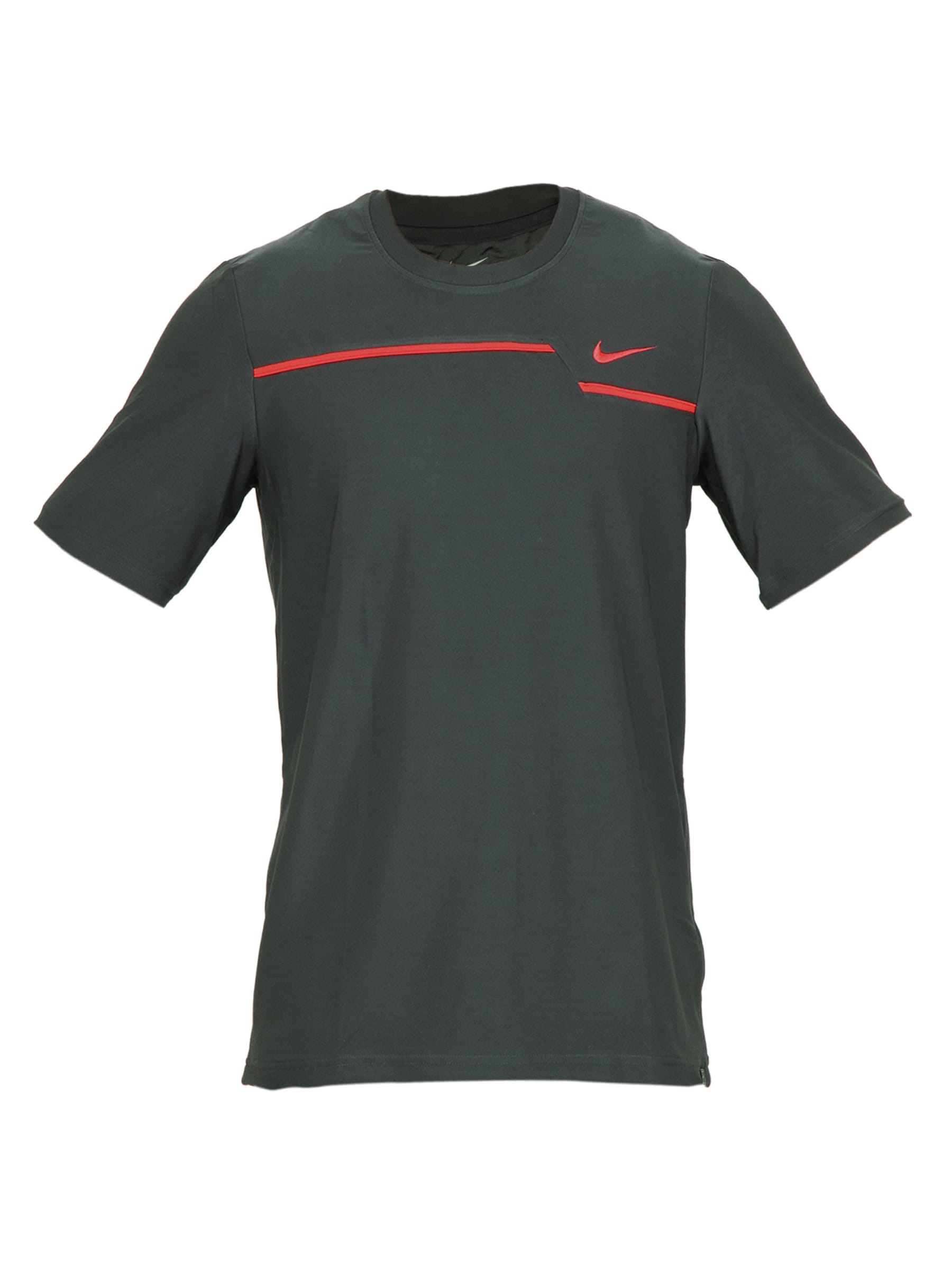 Nike Men Solid Grey T-shirt