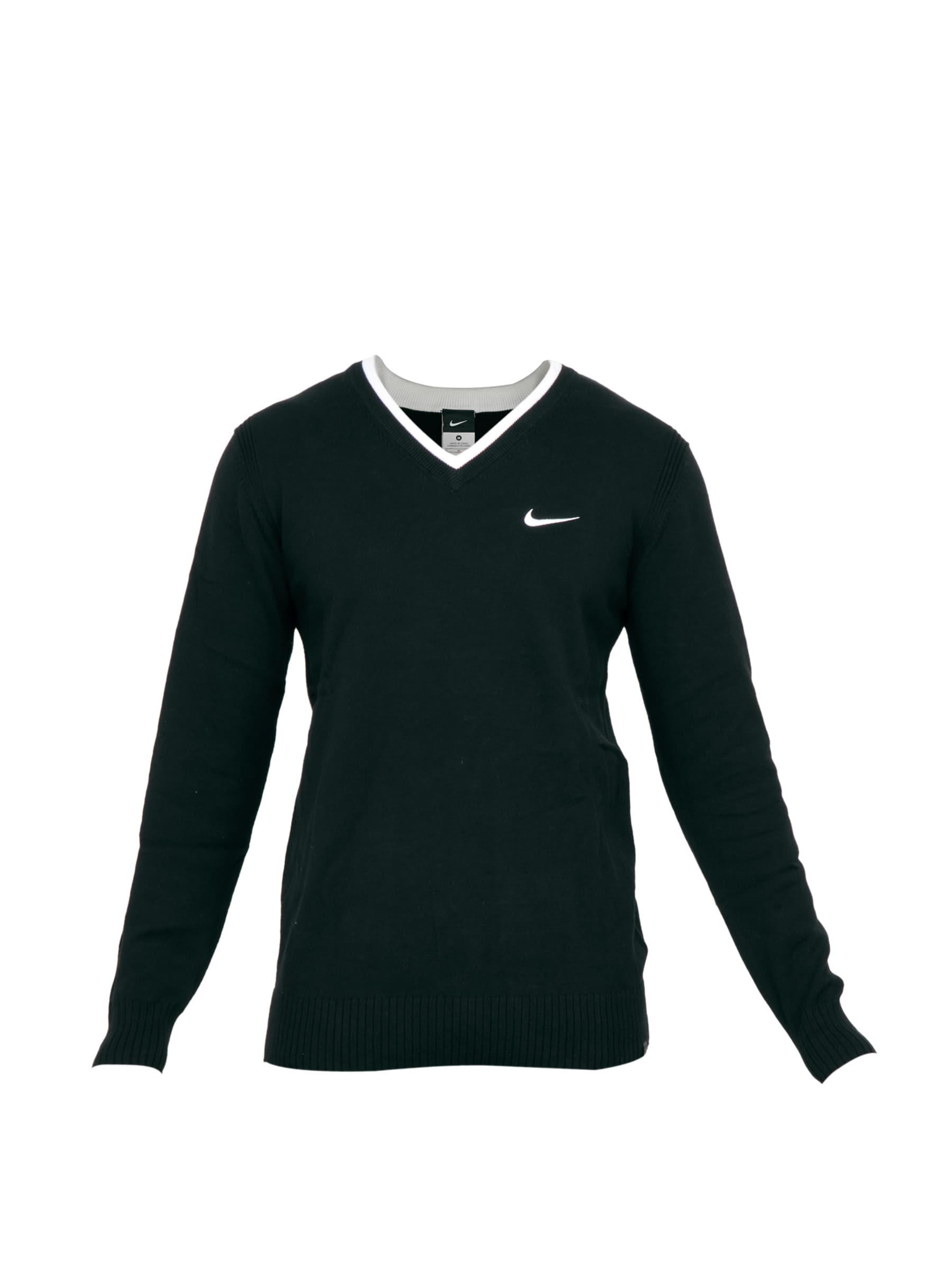 Nike Men Solid Black Sweater