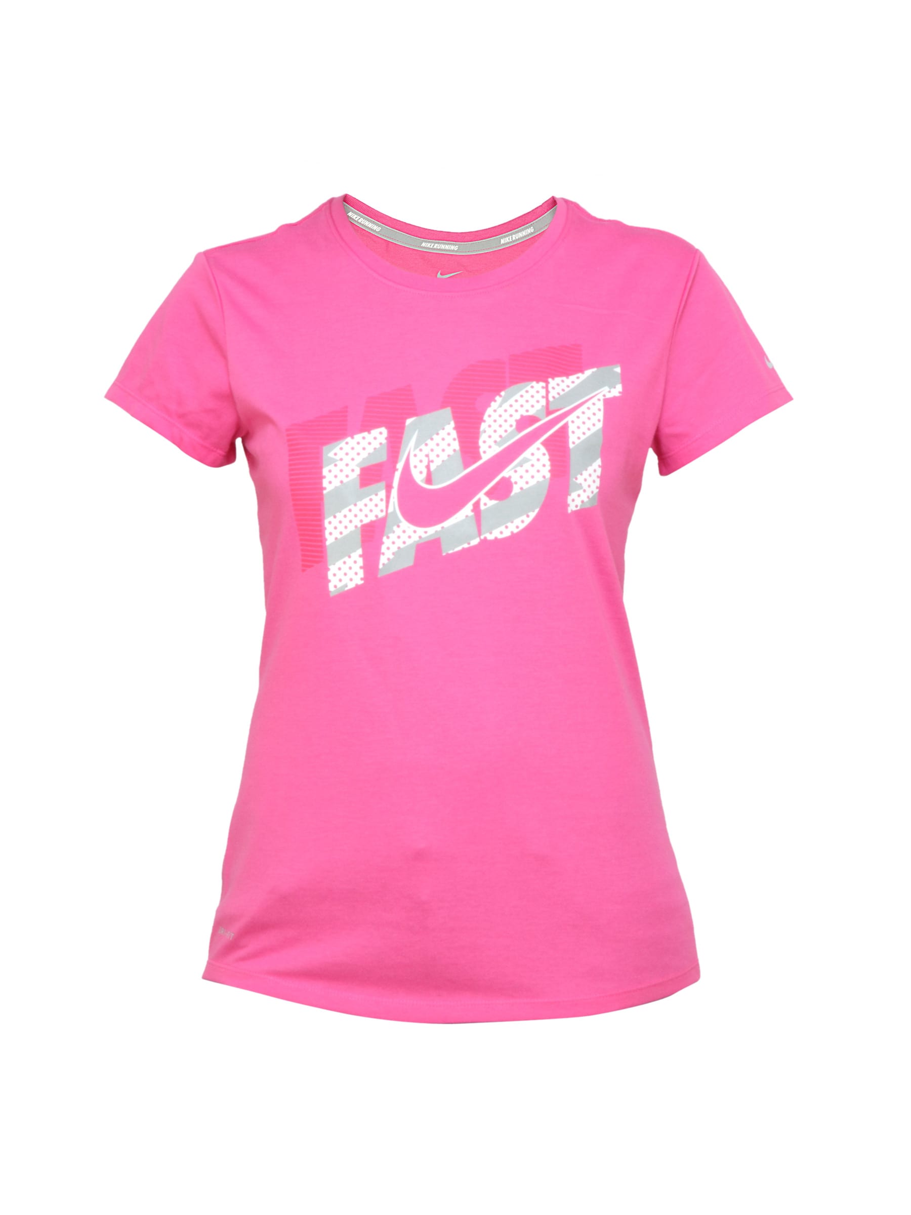 Nike Women Printed Pink T-shirt