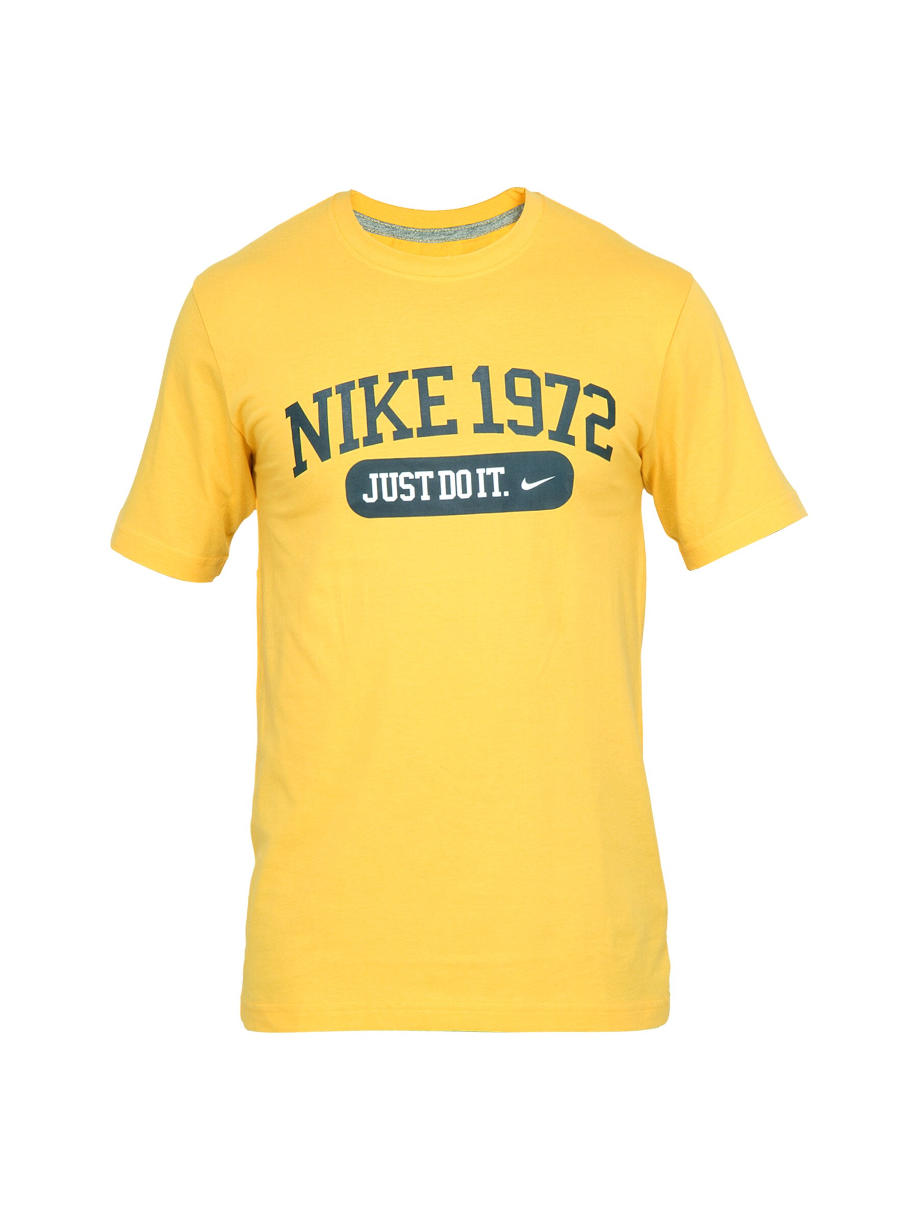 Nike Men Printed Yellow T-shirt