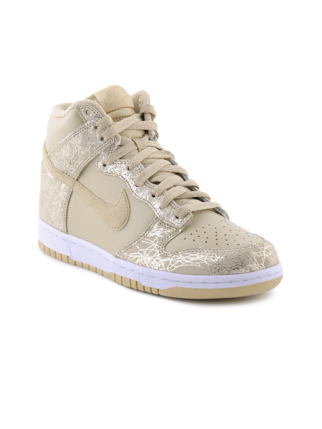 Nike Women Beige Dunk High Casual Shoes