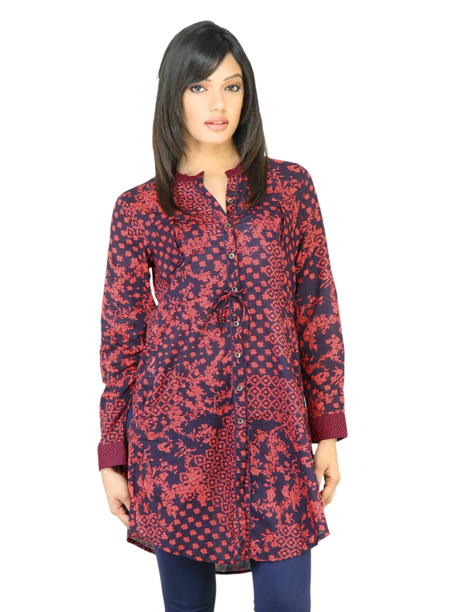 BIBA Women Printed Red Kurta