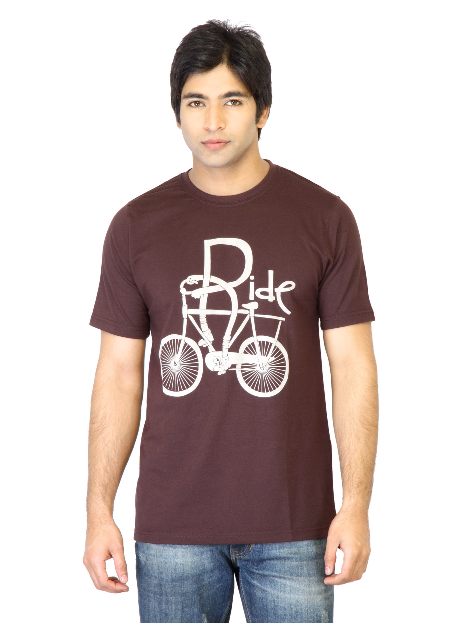 Mark Taylor Men Brown Printed T-shirt