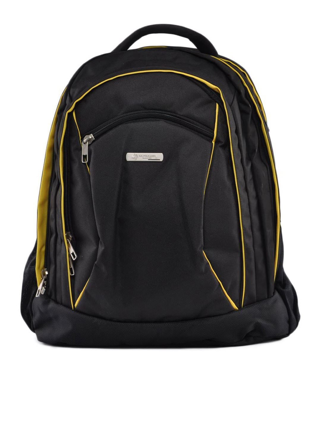 U.S. Polo Assn. Black Unisex Lug-Laptop Backpacks