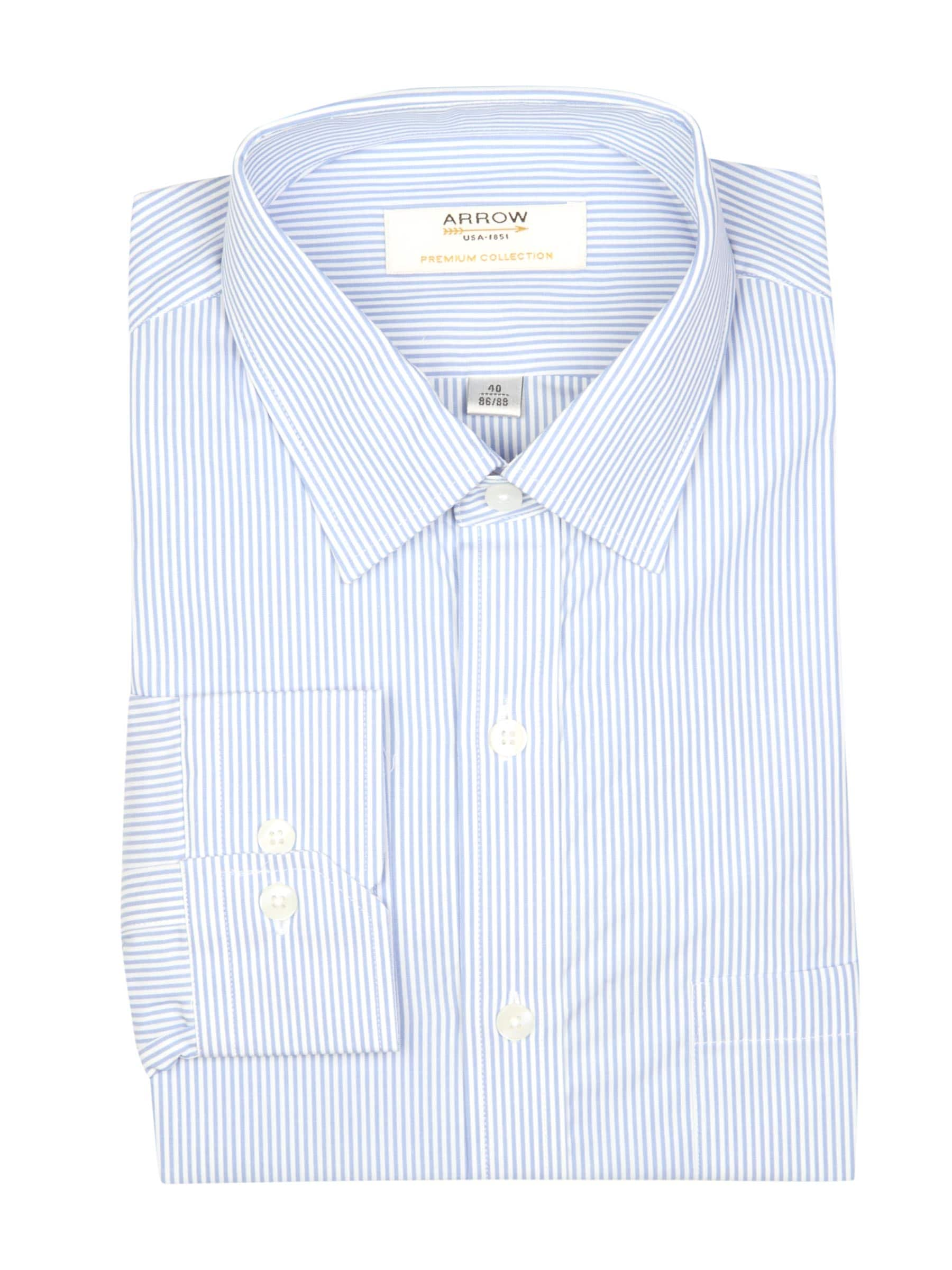 Arrow Men Blue Striped Shirt