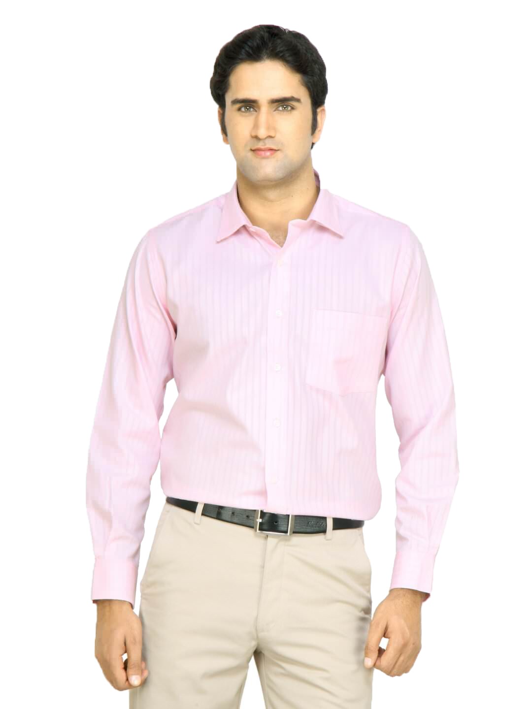 Arrow Men Pink Striped Shirt