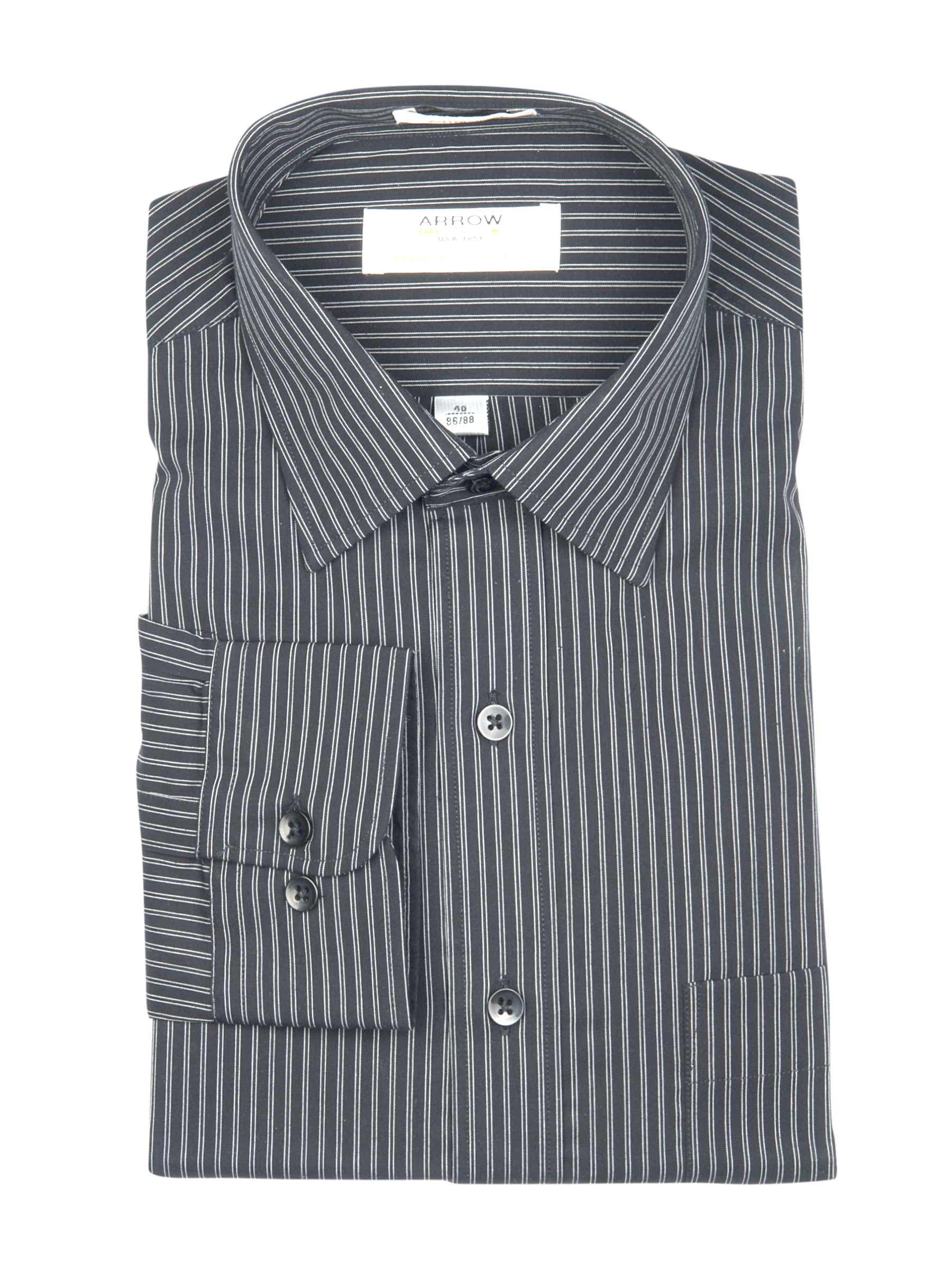 Arrow Men Black Striped Shirt