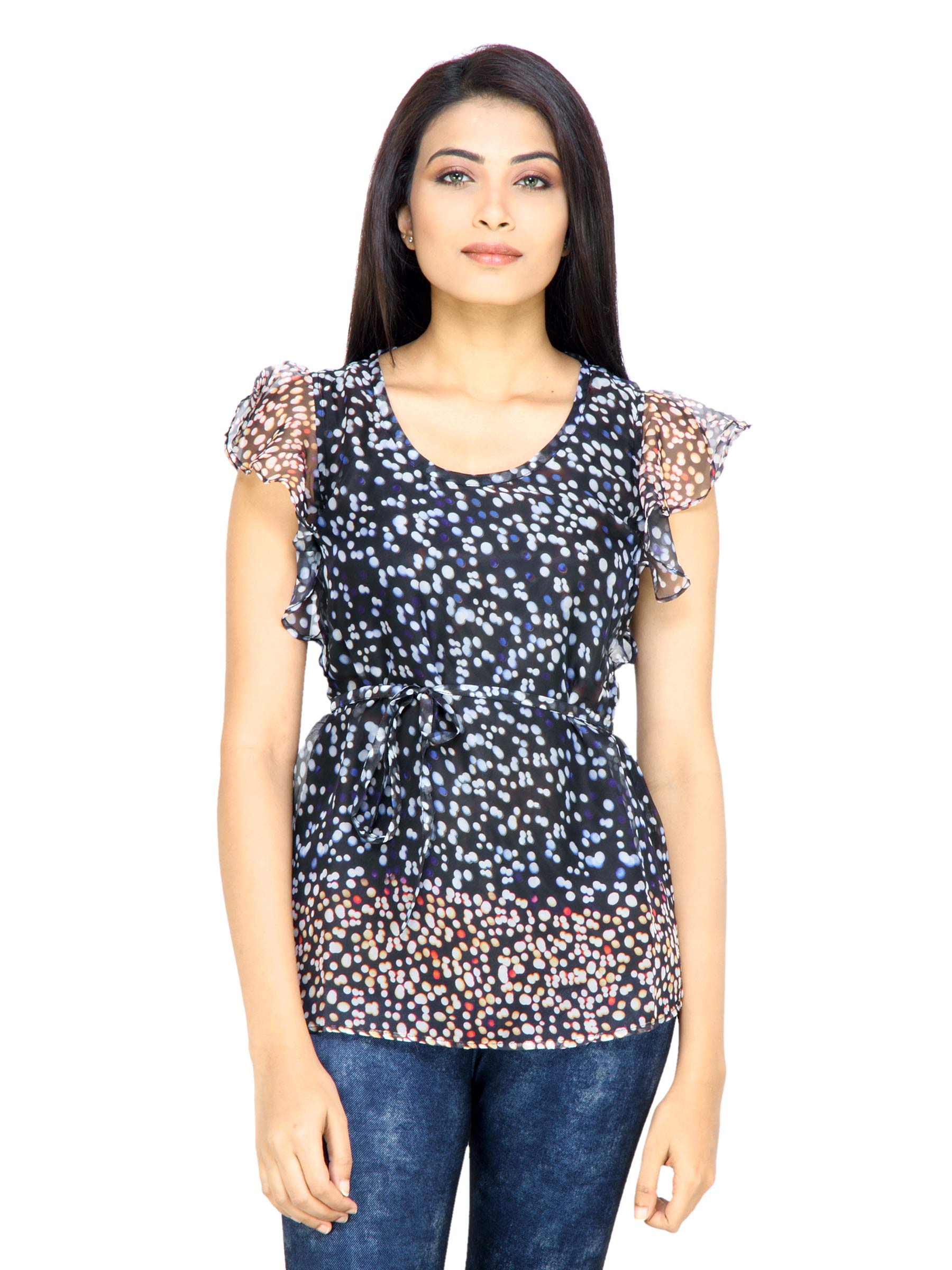 Arrow Woman Black Printed Top