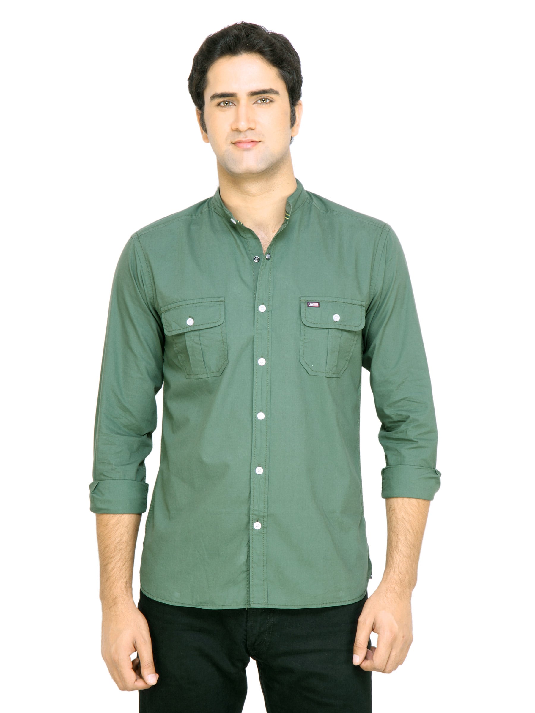 Arrow Sport Men Green Solid Shirt