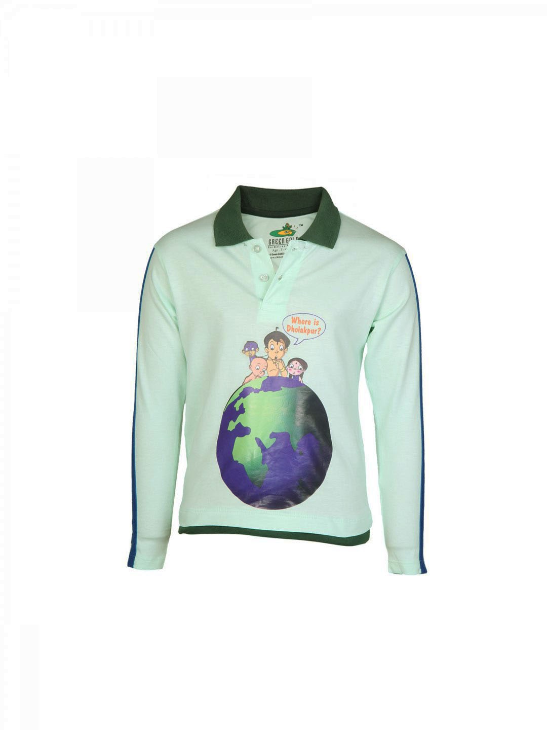 Chhota Bheem Kids Boys Lost Alien Green T-shirt