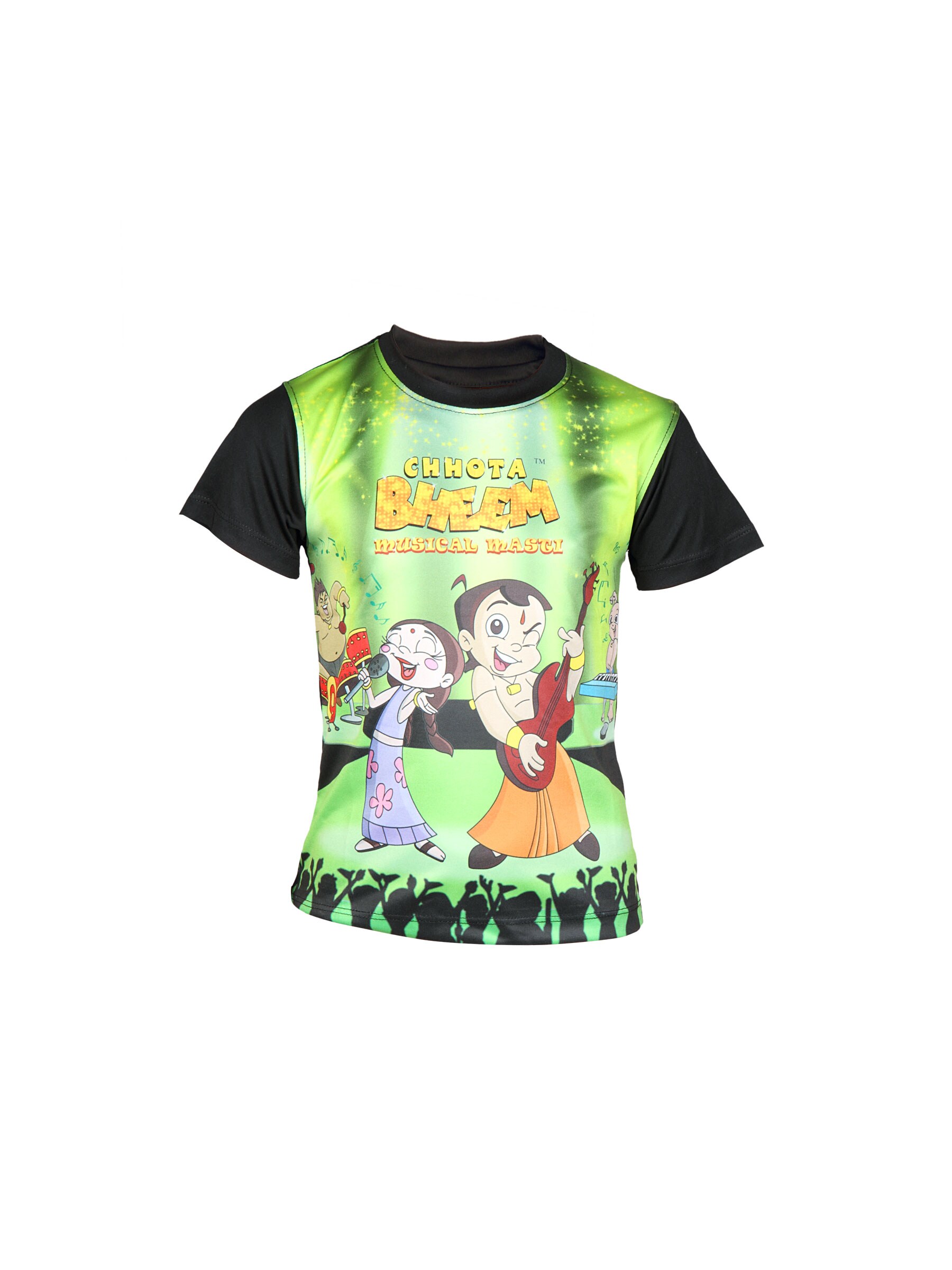 Chhota Bheem Kids Boys Lets Rock Green T-shirt