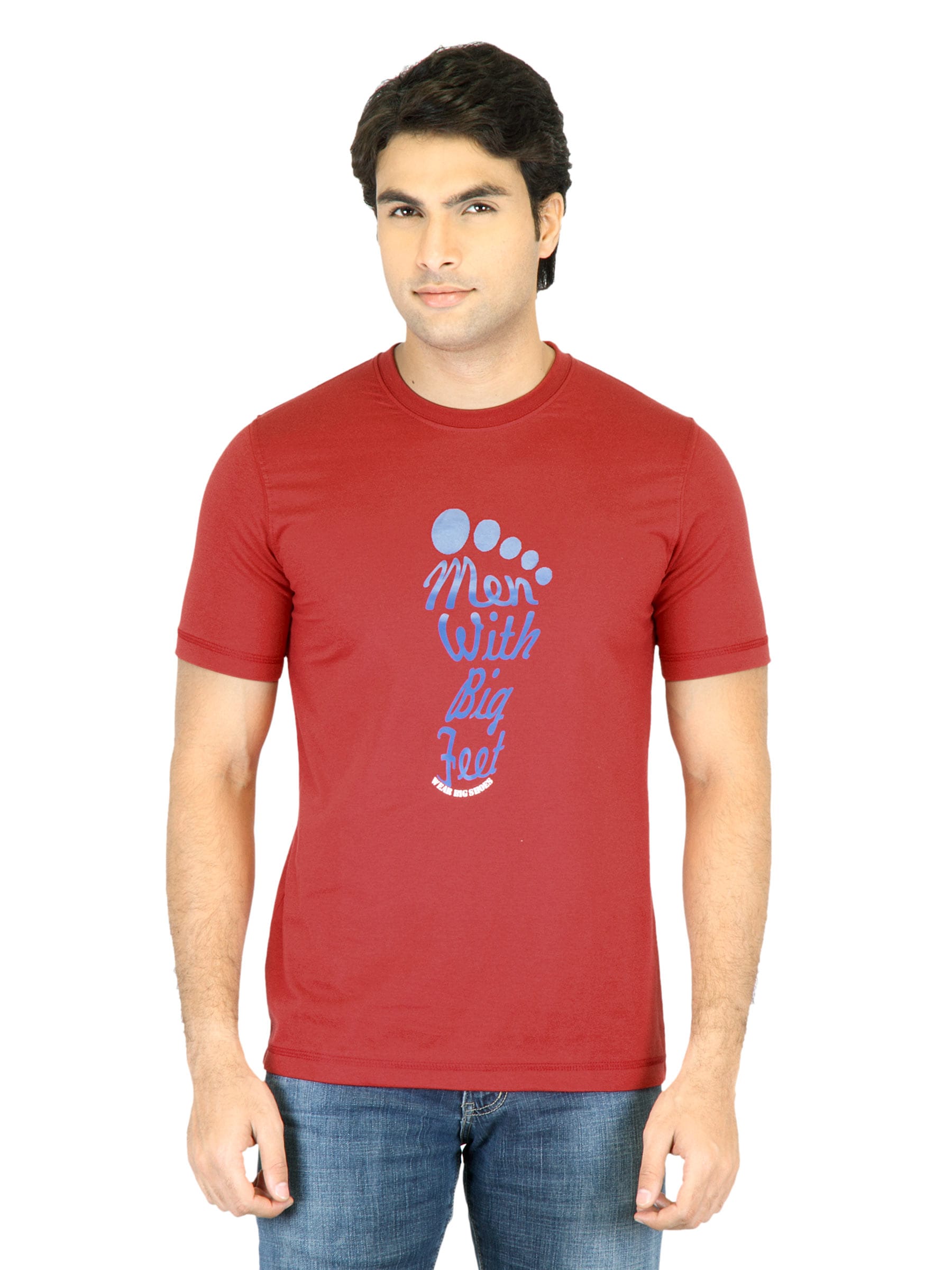 Mark Taylor Men Red Printed T-shirt