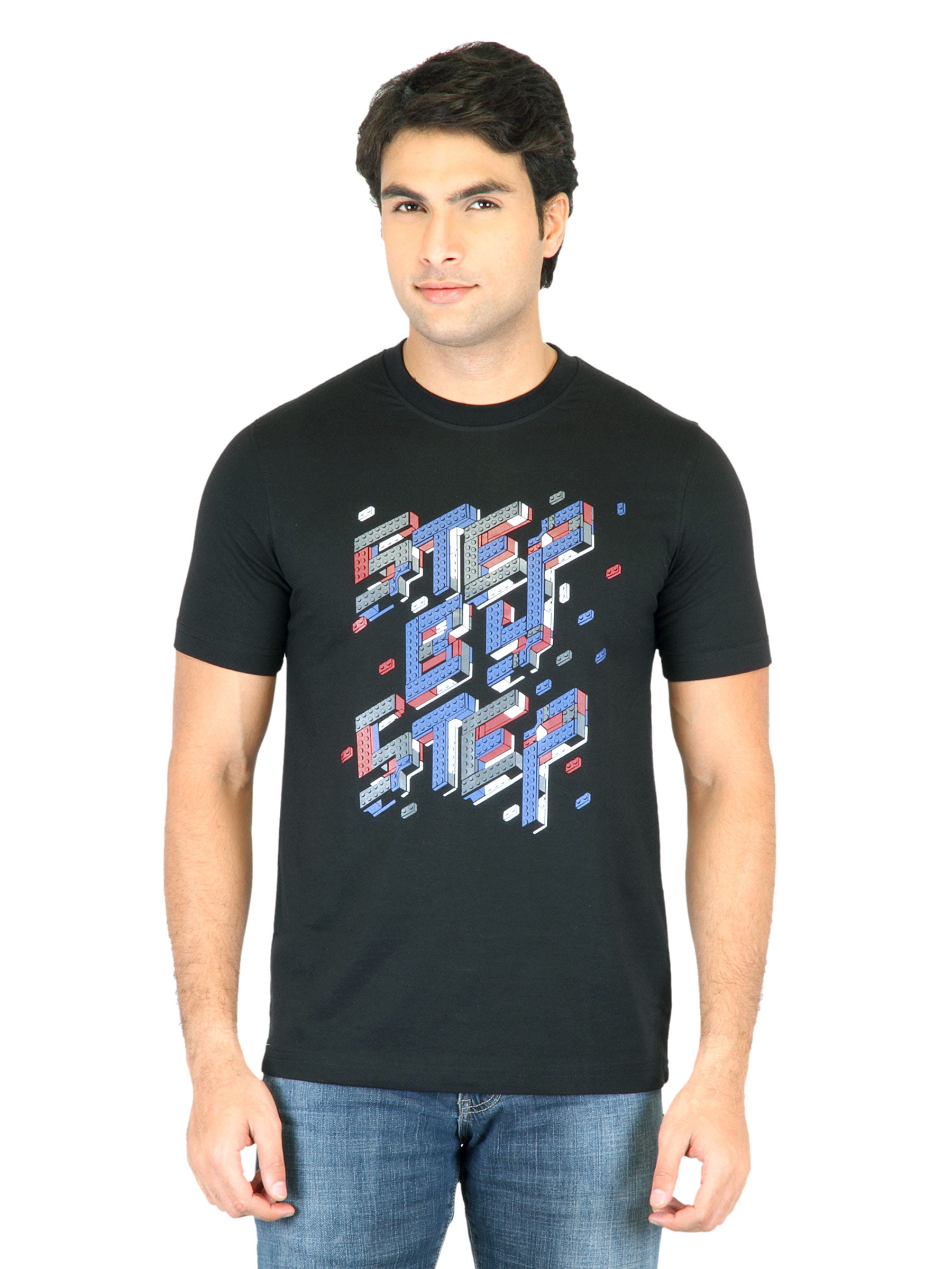 Mark Taylor Men Black Printed T-shirt