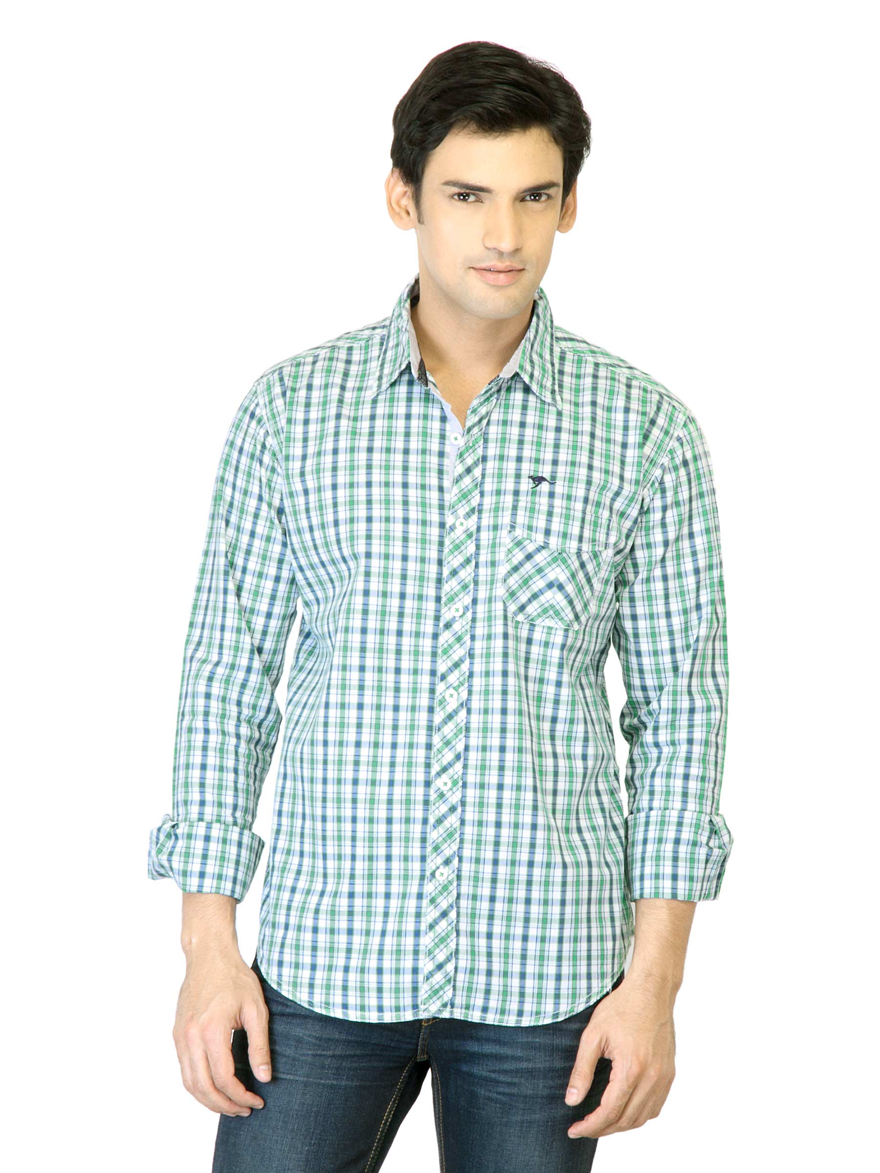 Highlander Men Green Check Shirt