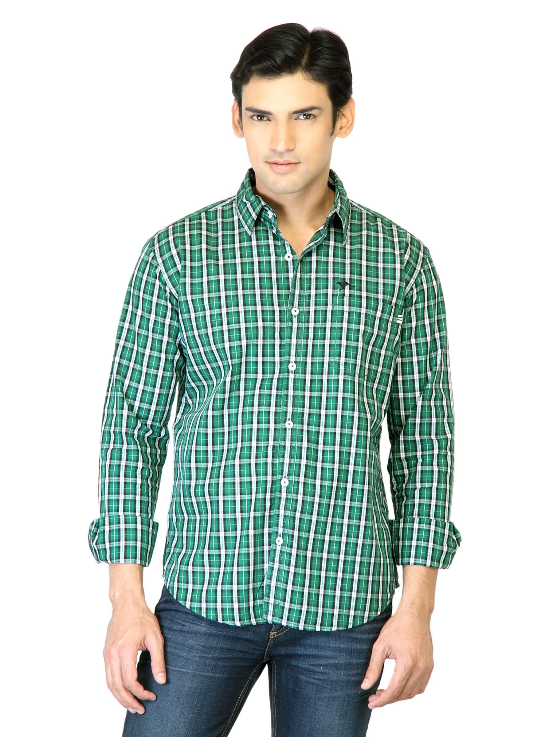 Highlander Men Green Check Shirt