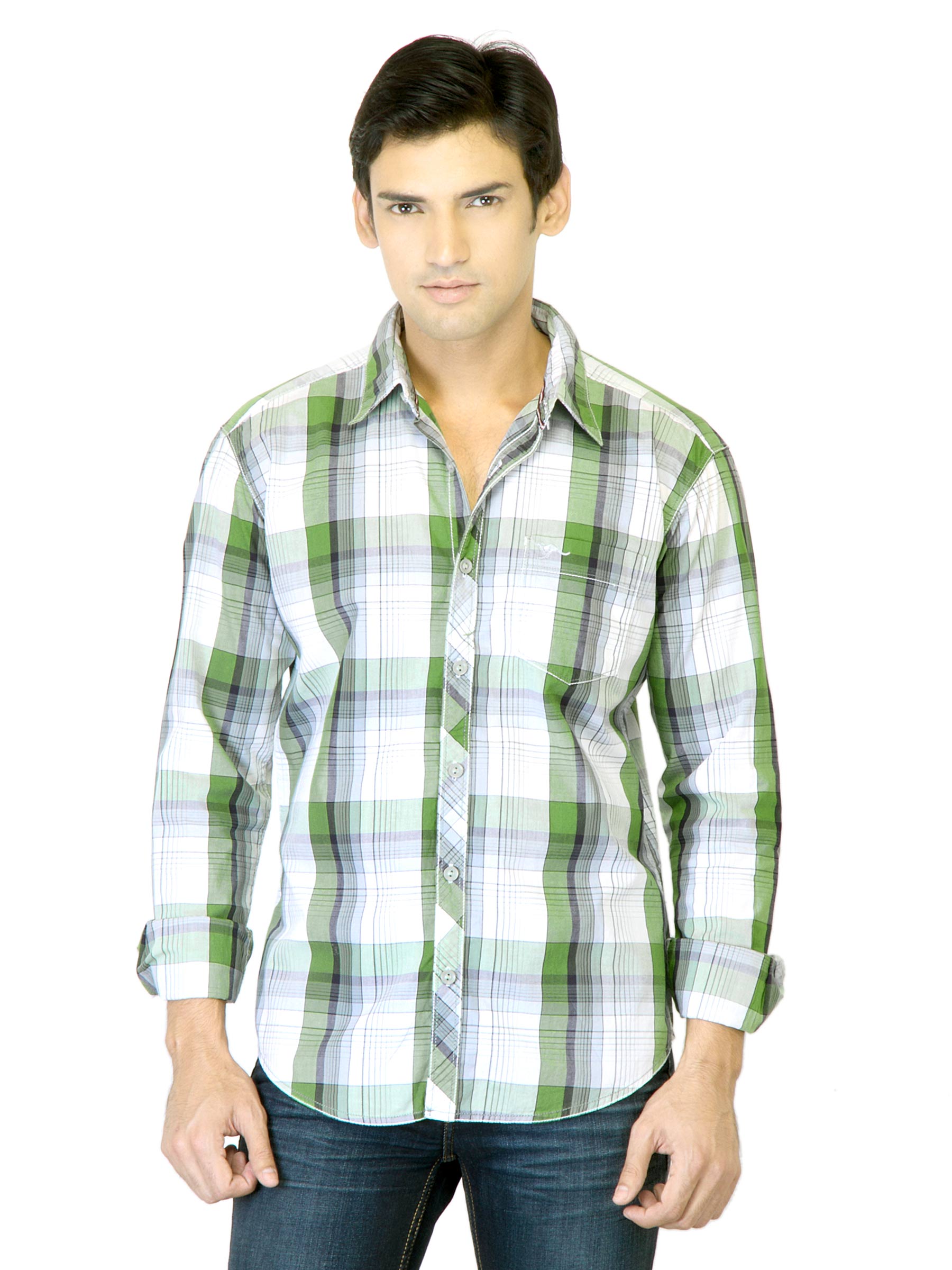 Highlander Men Green Check Shirt