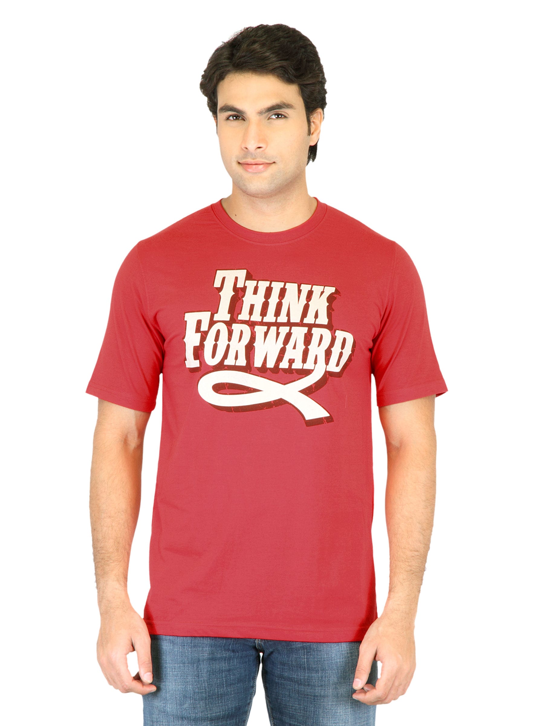 Mark Taylor Men Red Printed T-shirt