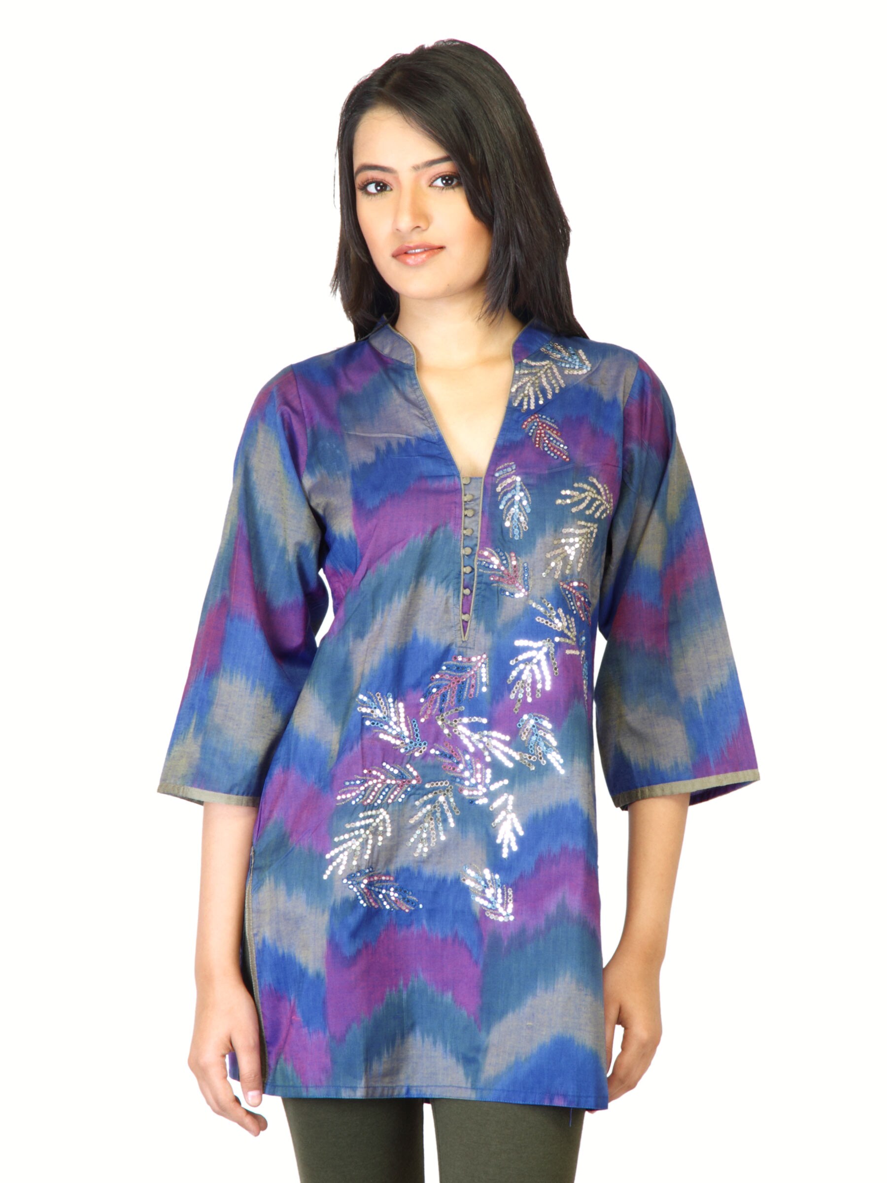 Aneri Women Jhilmil Blue Kurta