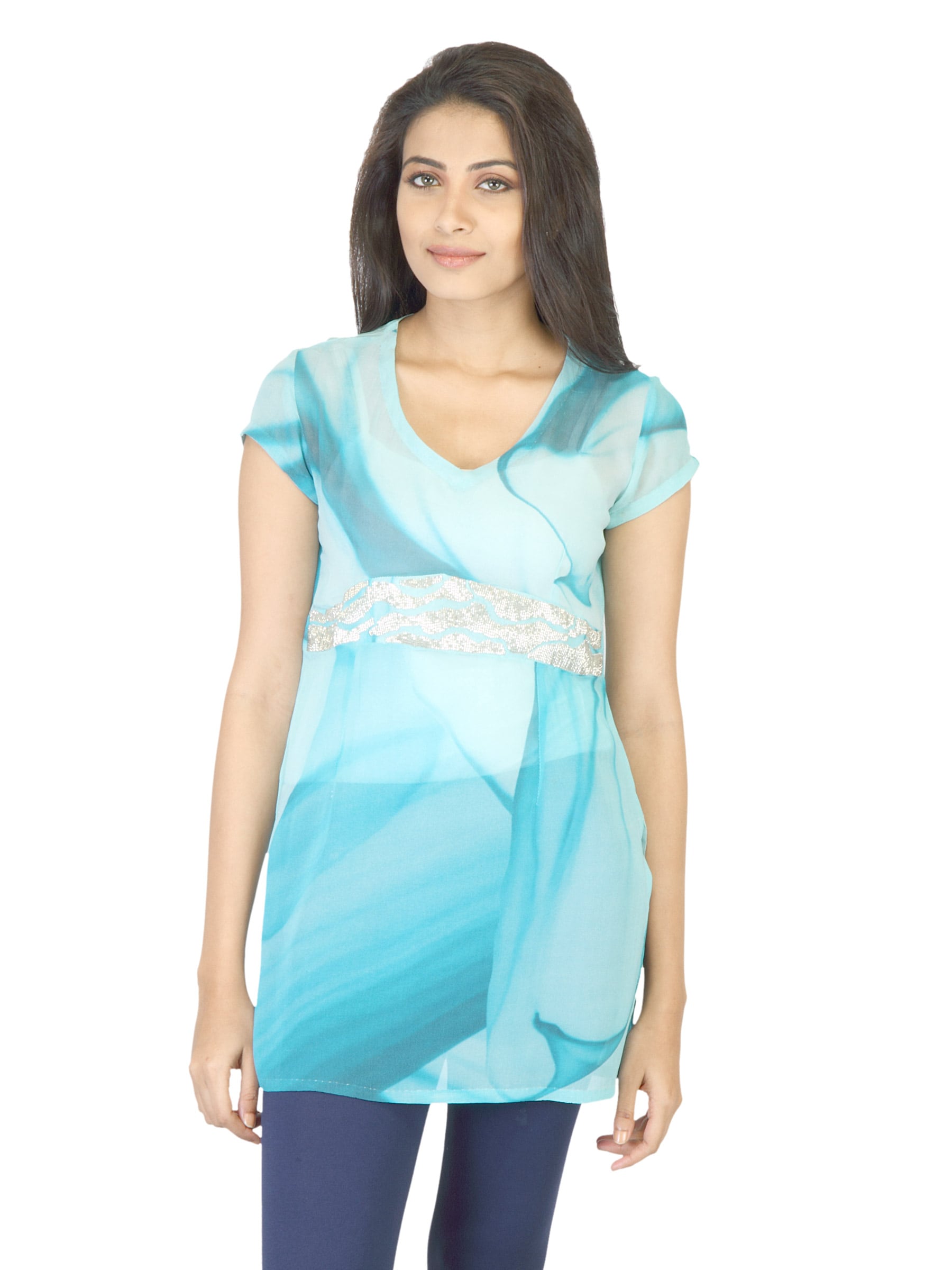 Satya Paul Women Blue Printed Tunic