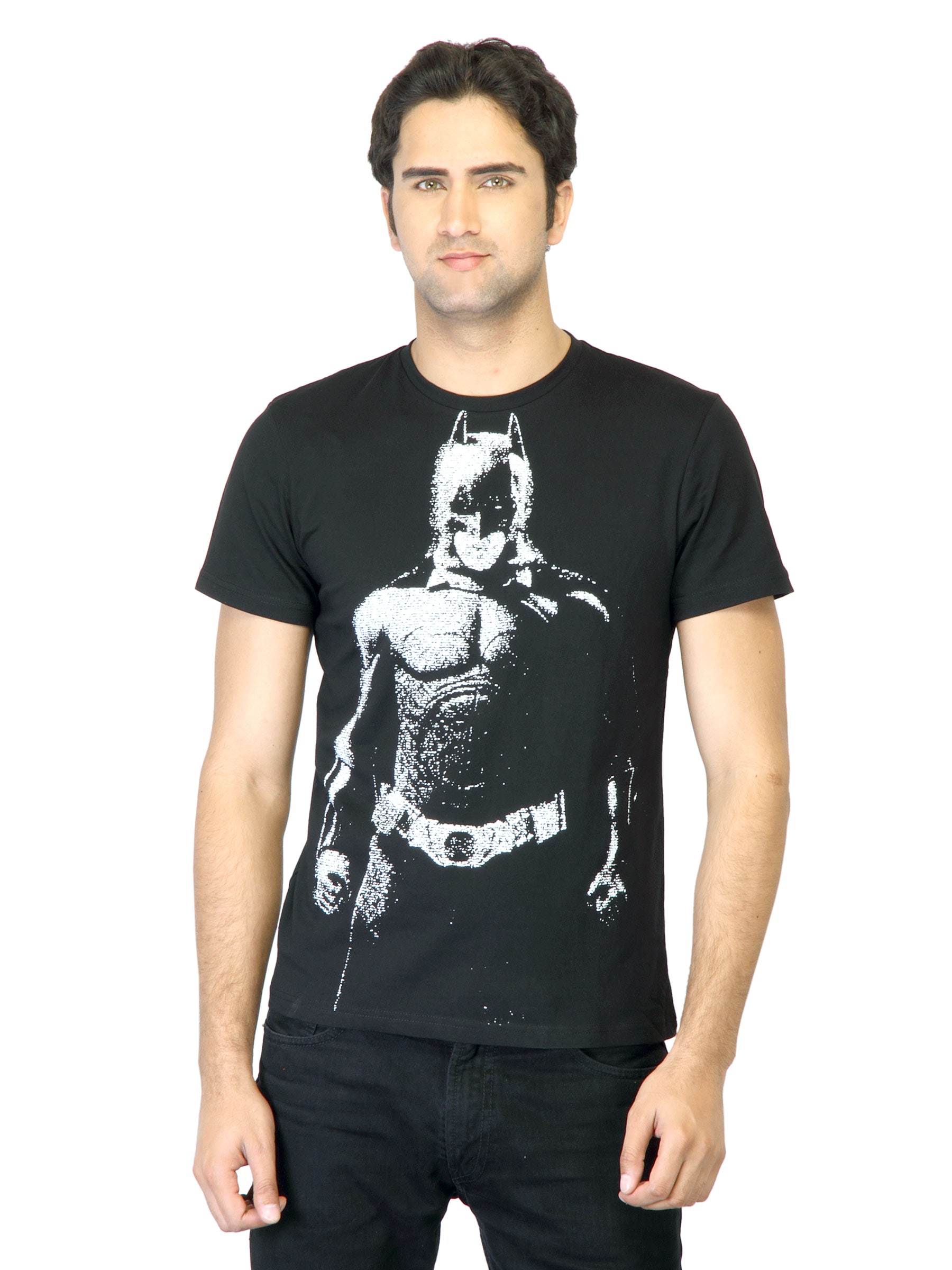 Batman Men Black Printed T-shirt