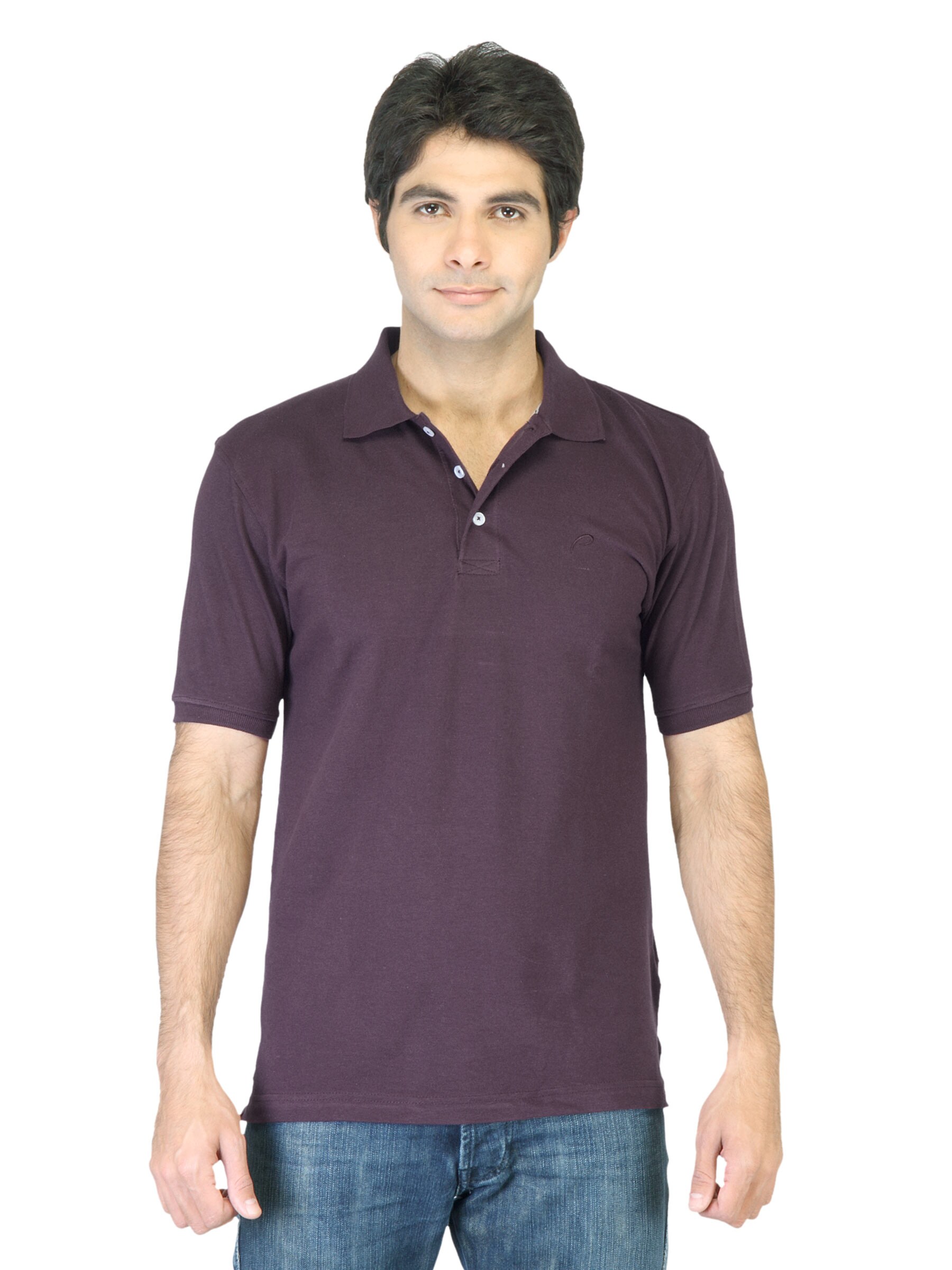 Proline Men Purple Polo T-shirt