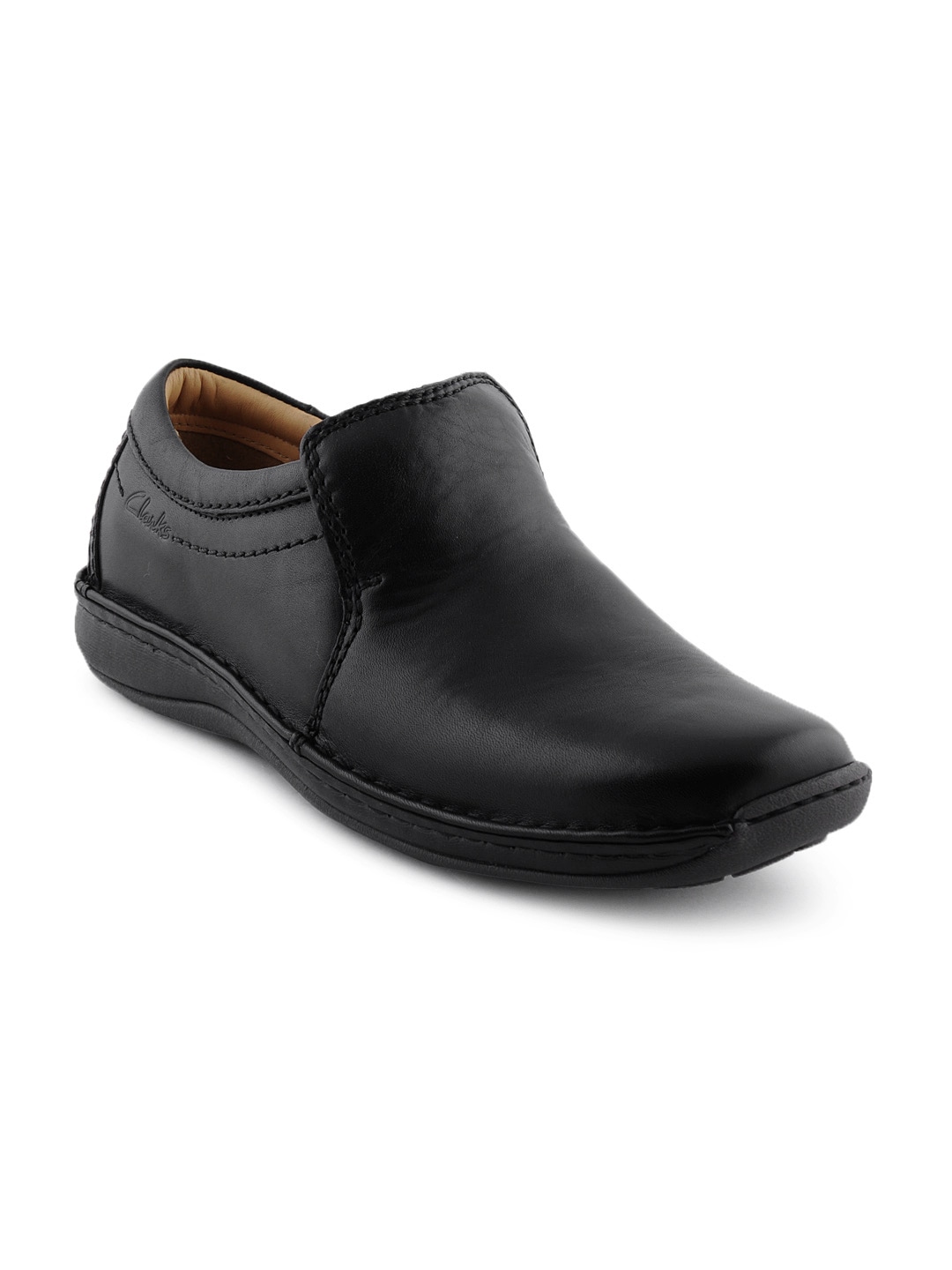 Clarks Men Black Stroll Over Casual Shoes