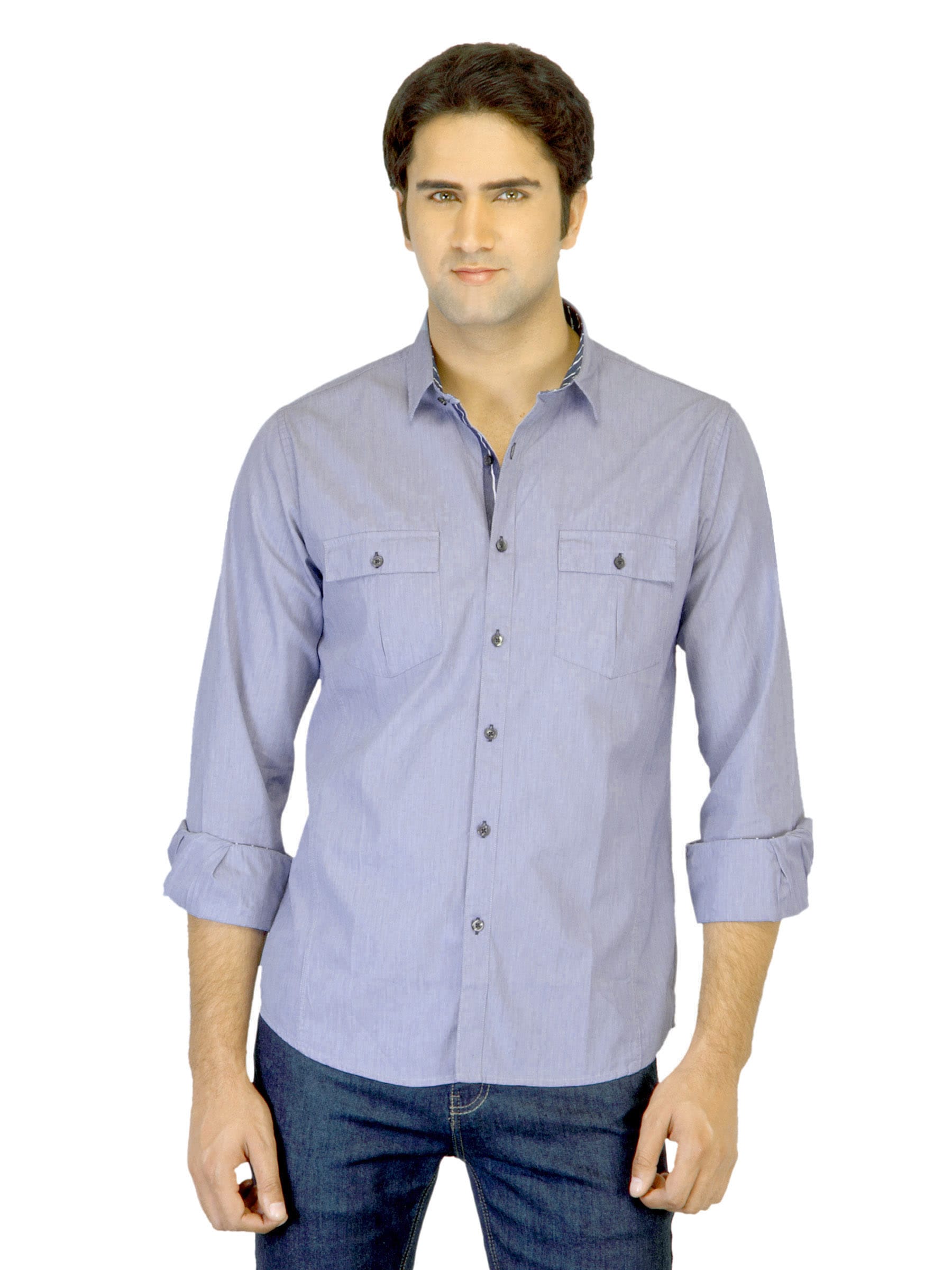 Provogue Men Blue Shirt