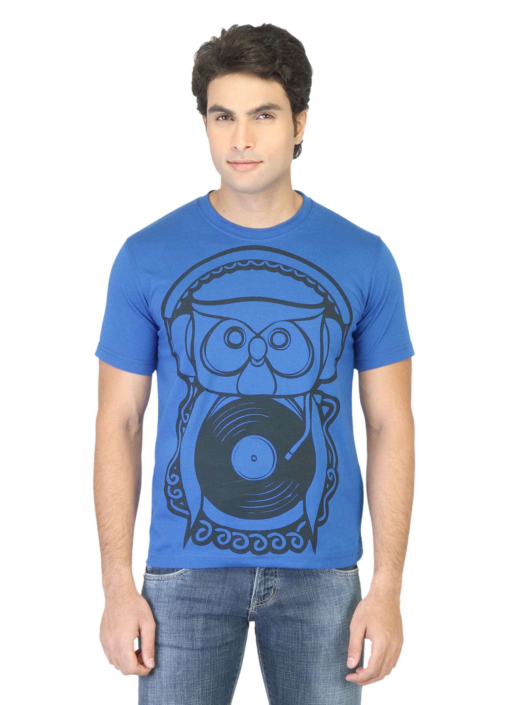 Peter England Men Blue Casual T-shirt