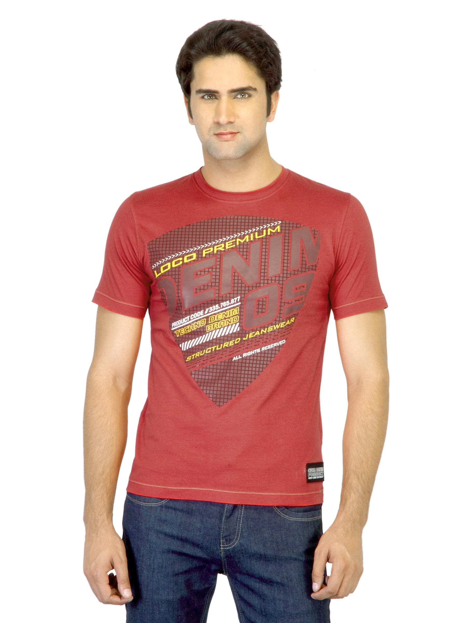 Locomotive Men Printed Red T-shirt