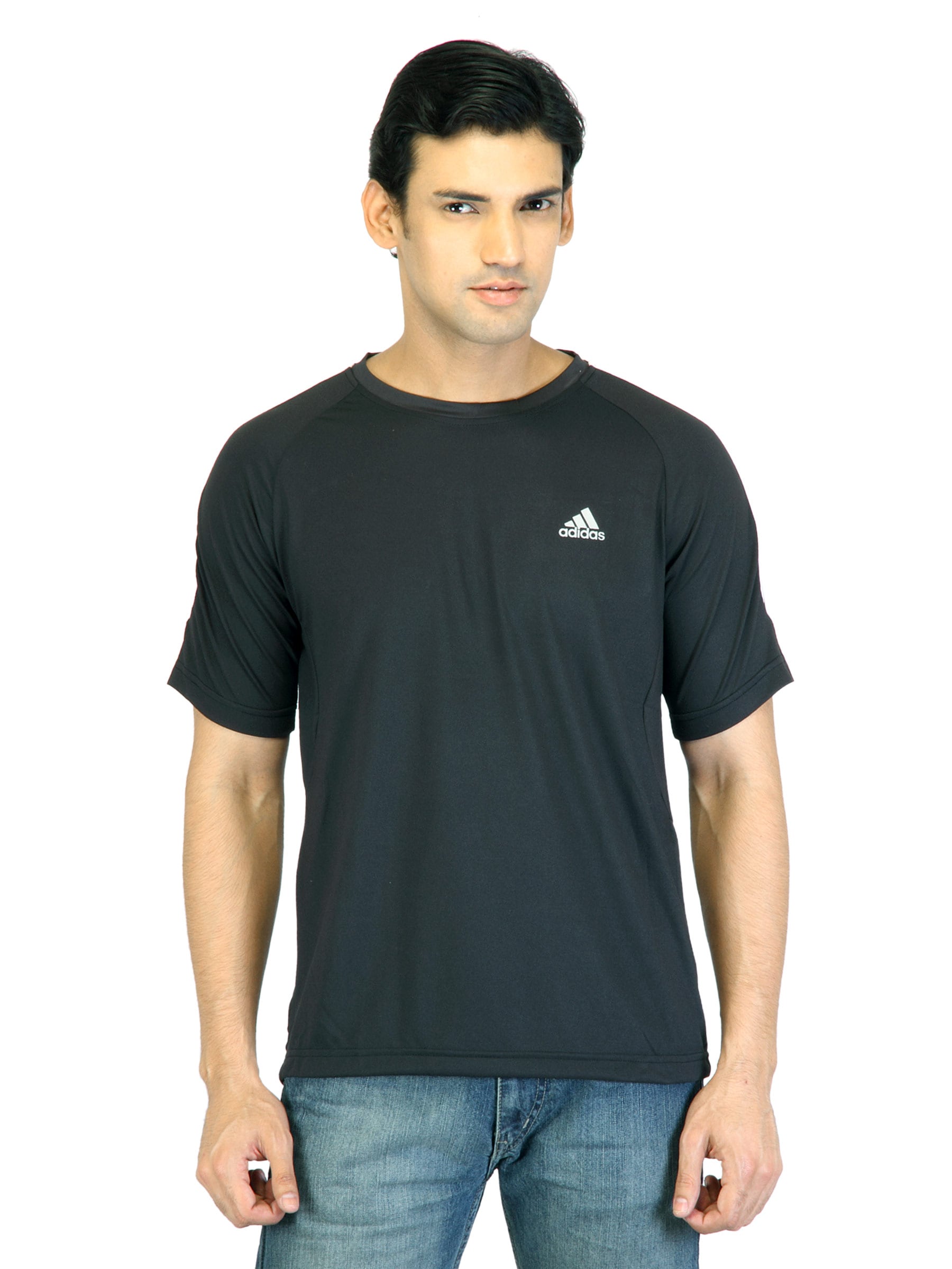 ADIDAS Men Black T-shirt