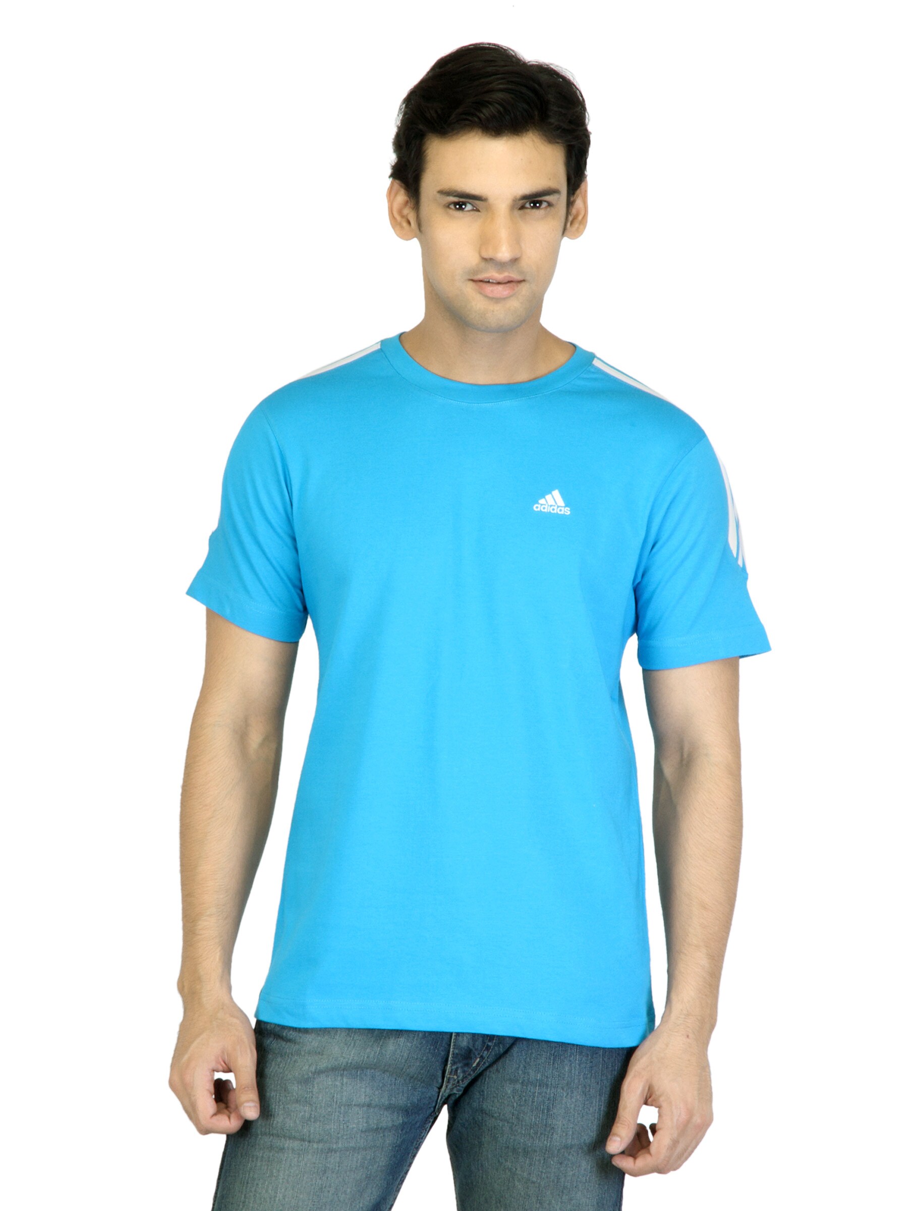 ADIDAS Men Blue T-shirt