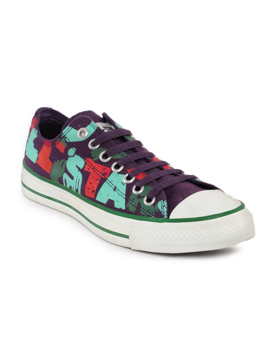 Converse Unisex Chuck Taylor All Star Print Purple Casual Shoes
