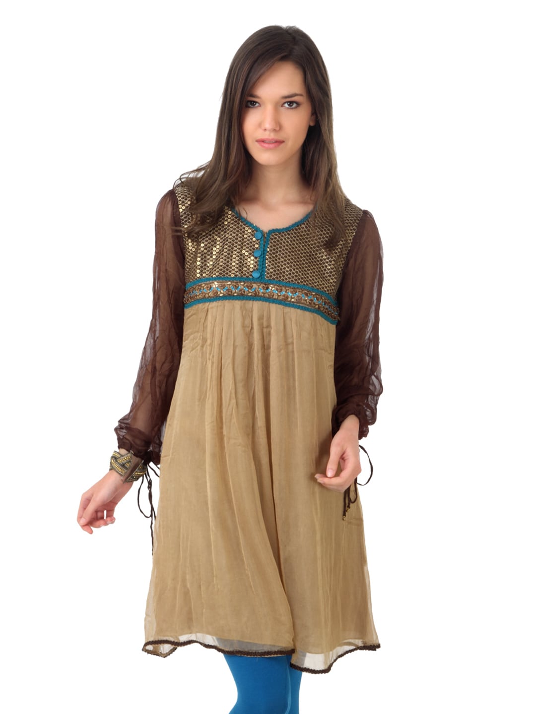 La-Emotio Women Caramel Brown Kurta